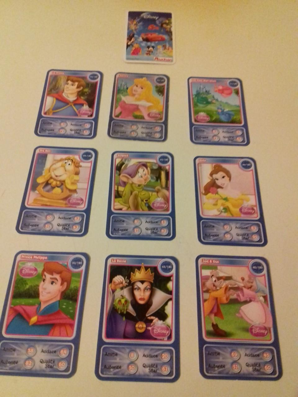 troc de troc j'échange 9 cartes disney de auchan image 0