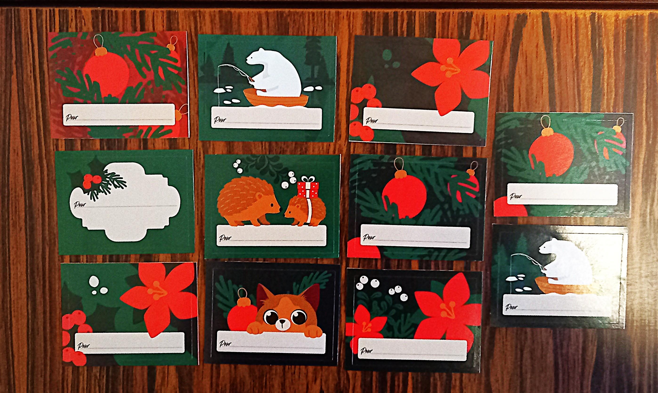 troc de troc etiquettes autocollantes de noël. reservees. image 0