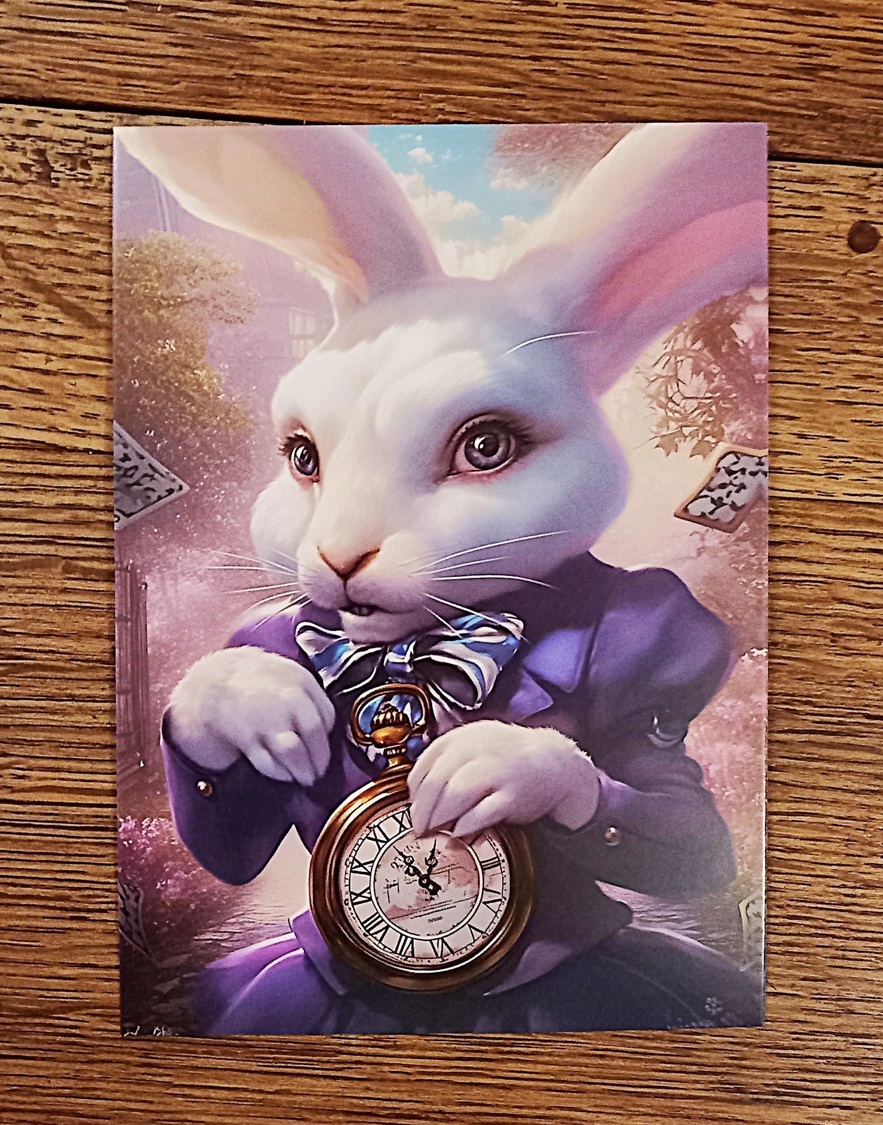 troc de troc carte postale "le lapin blanc". image 0