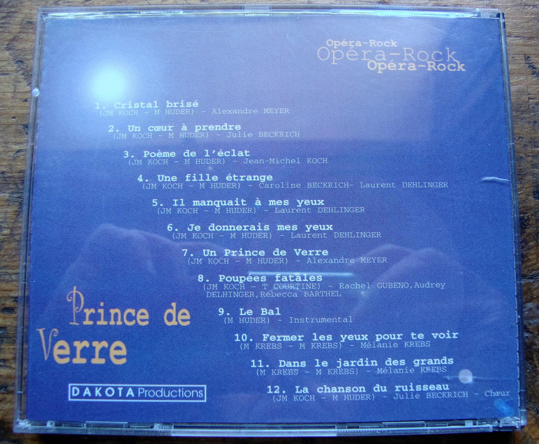 troc de troc cd " le prince de verre " opéra - rock image 2