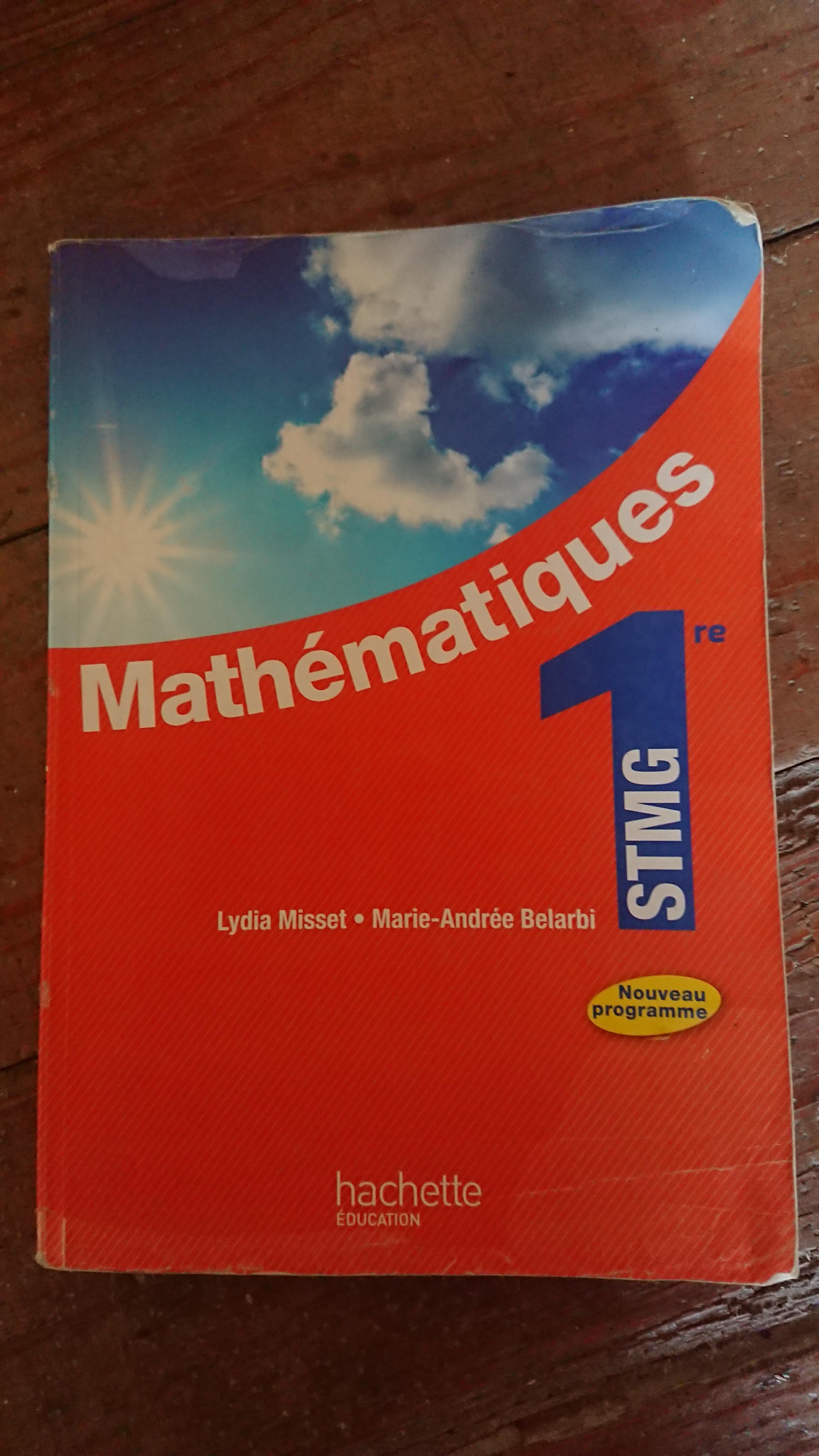 troc de troc livre mathématiques 1ère stmg image 0