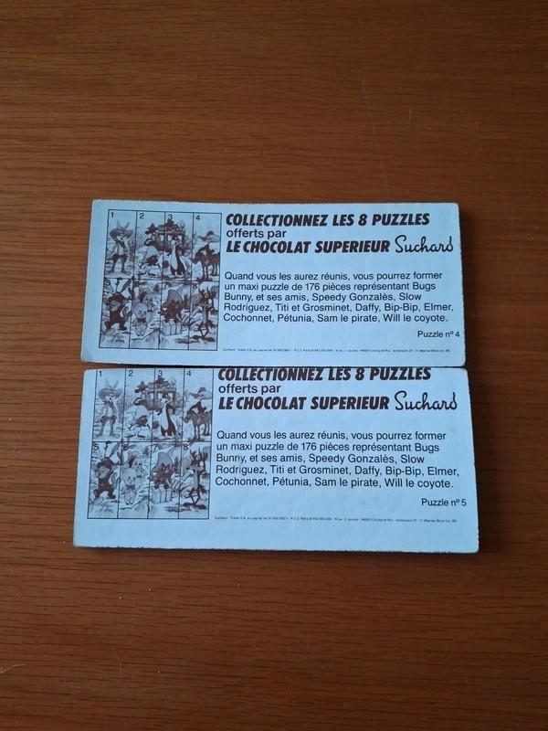 troc de troc lot 2 puzzles suchard n°4 et 5 warner bros image 1