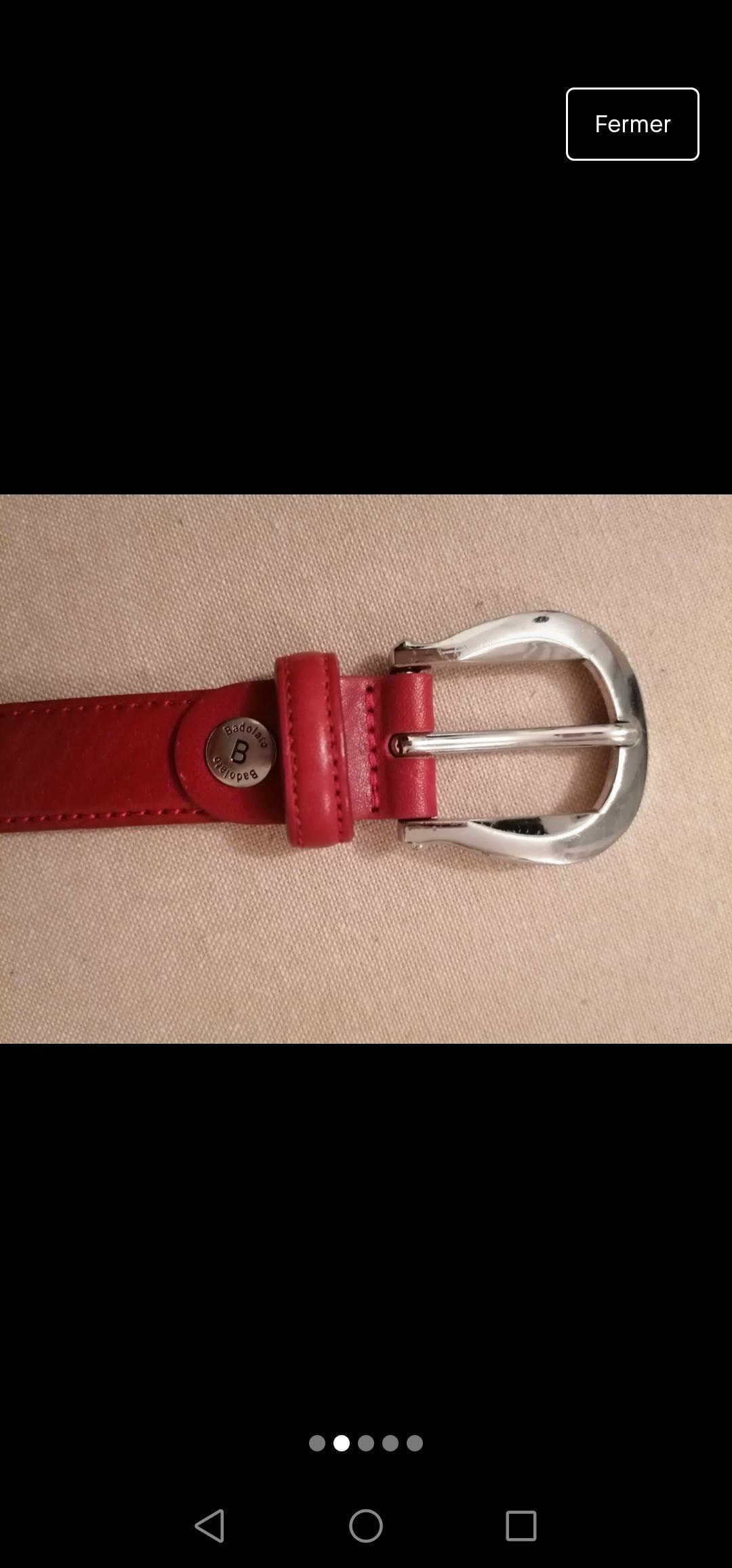 troc de troc ceinture rouge en cuir italien image 1