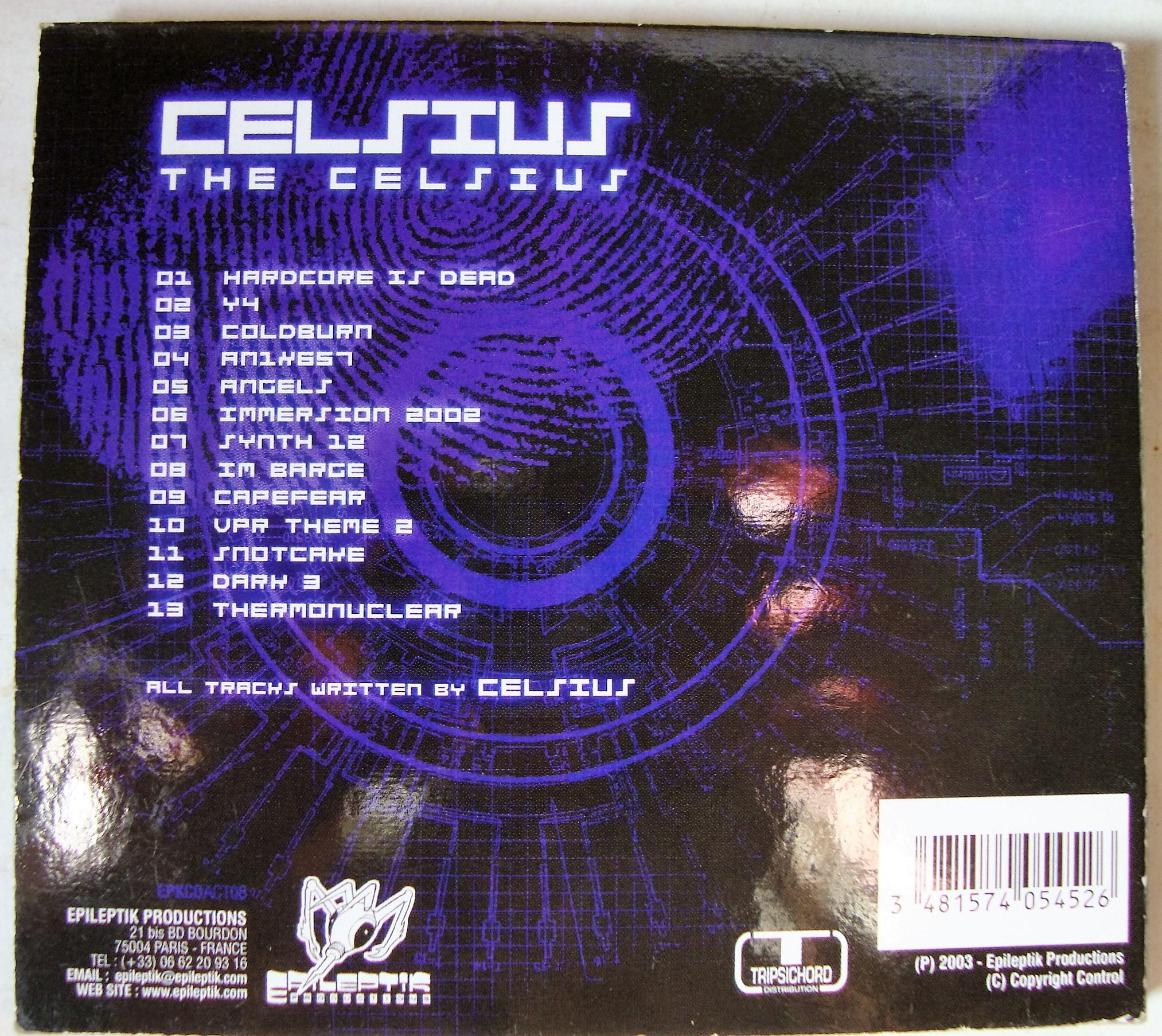 troc de troc cd album celsius the selsius "epileptik act 8 " image 2