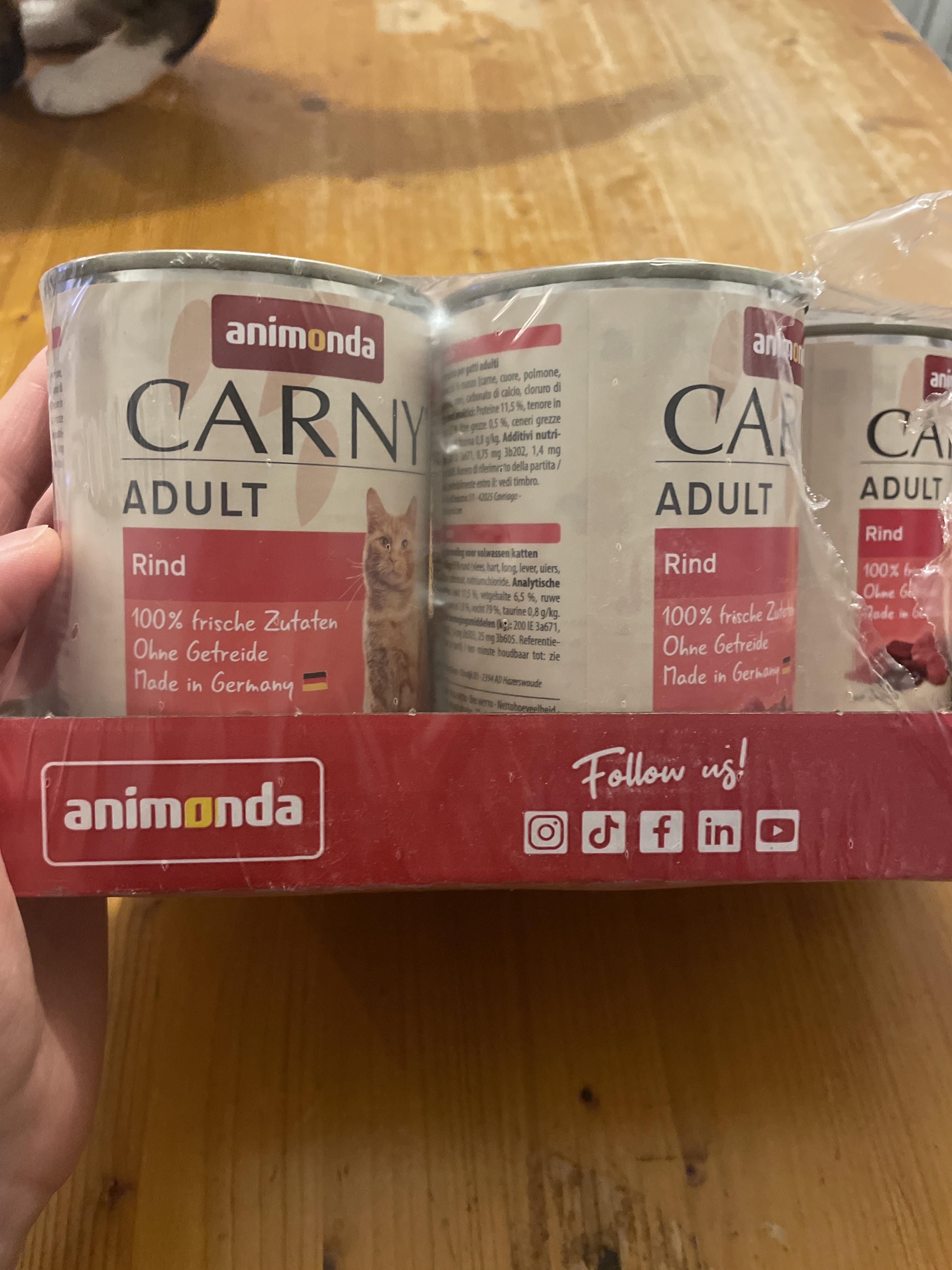 troc de troc 9 boites chats animonda carny goût bœuf et agneau image 0