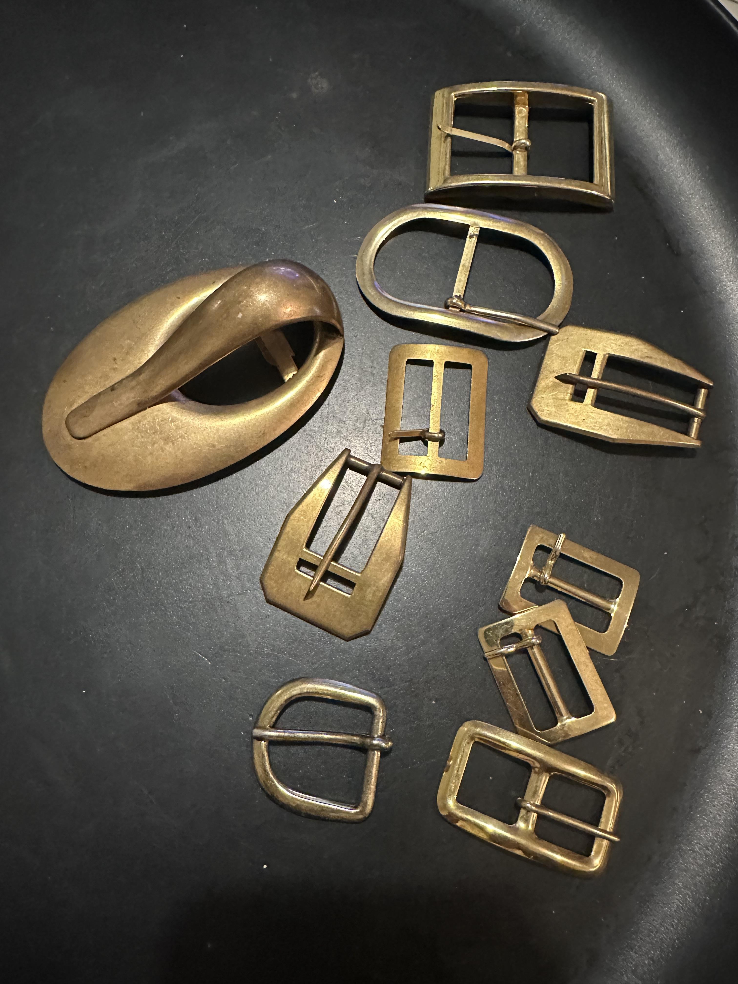 troc de troc mercerie : lot boucles de ceinture vintage image 1