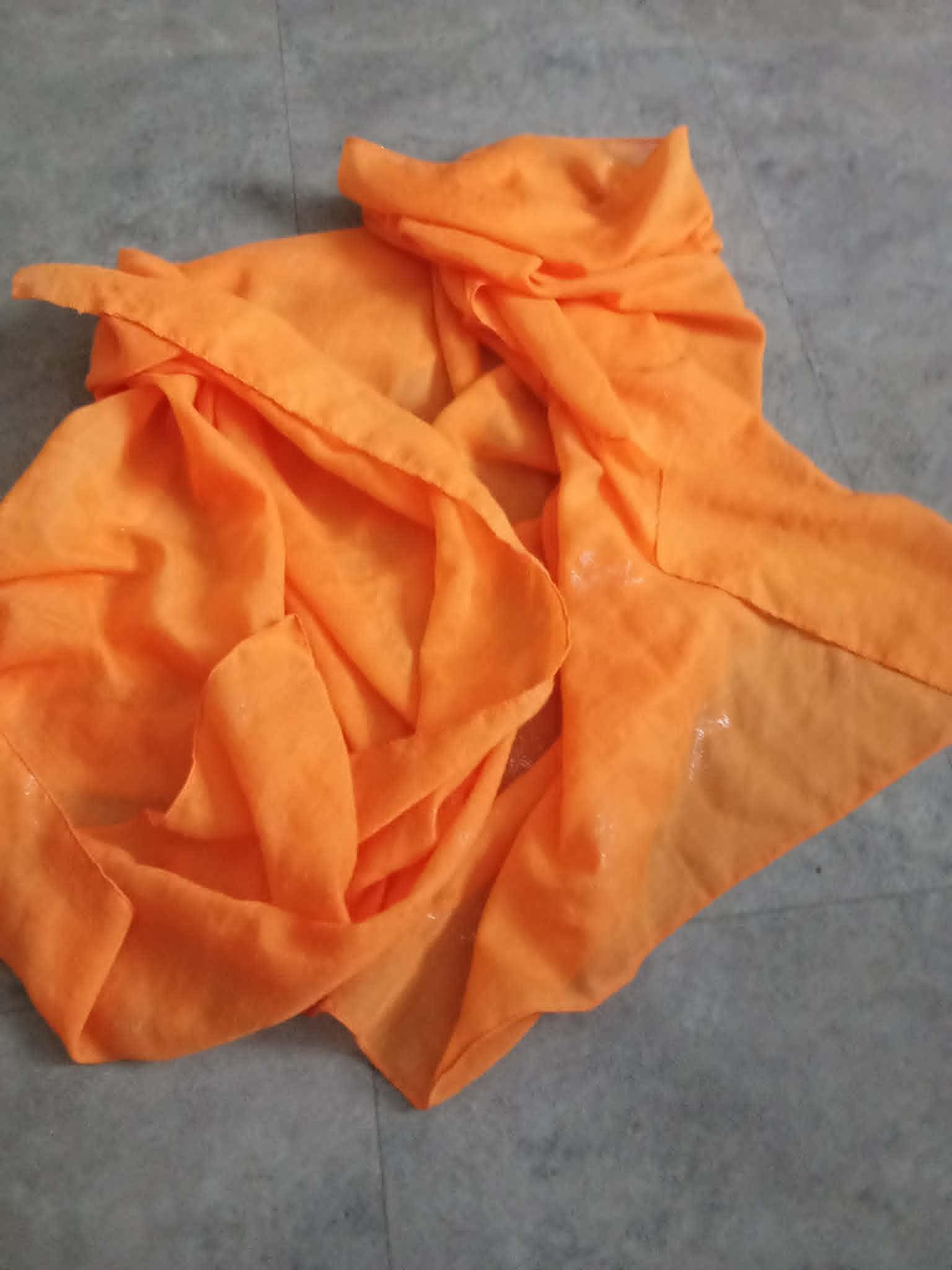 troc de troc grand tissu orange  1m 80 sur 75 cm image 0