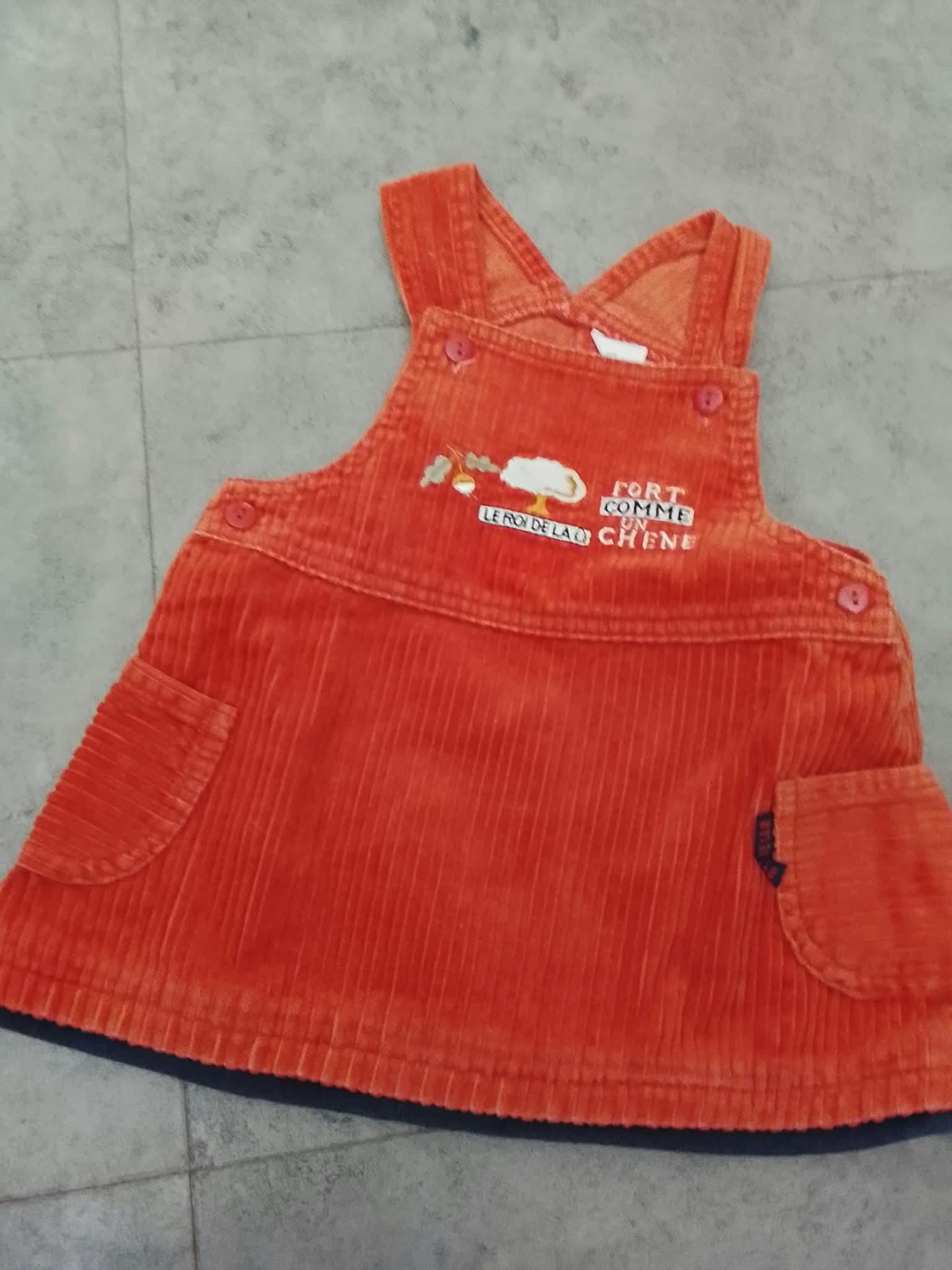 troc de troc robe velours 1 an neuf  marque logo le roi de la foret image 0