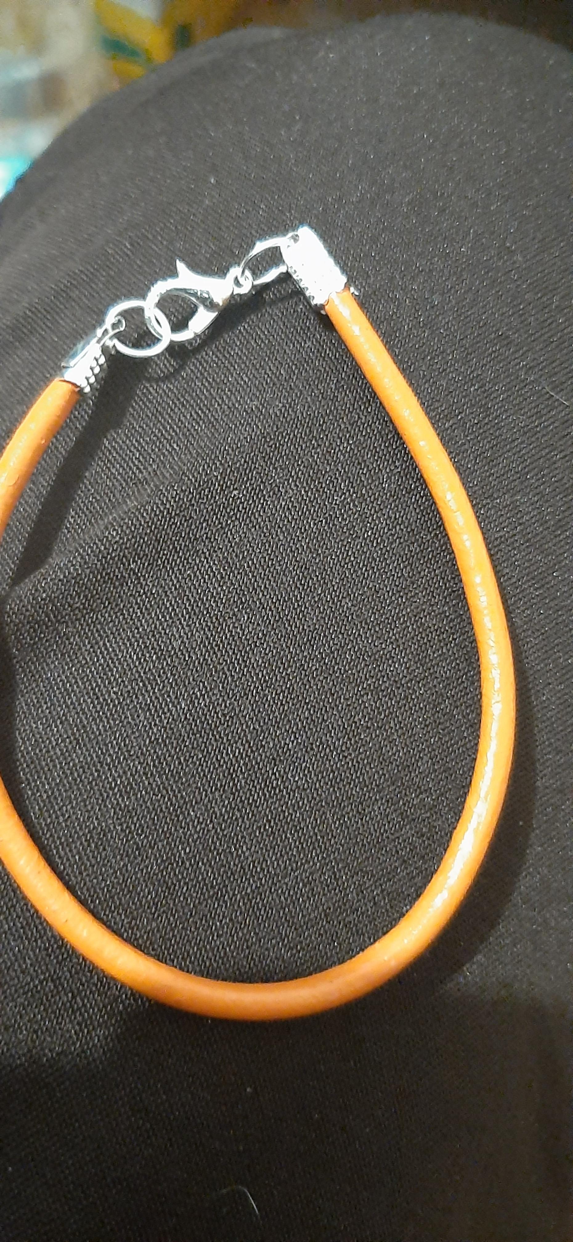 troc de troc bracelet cuir orange image 0