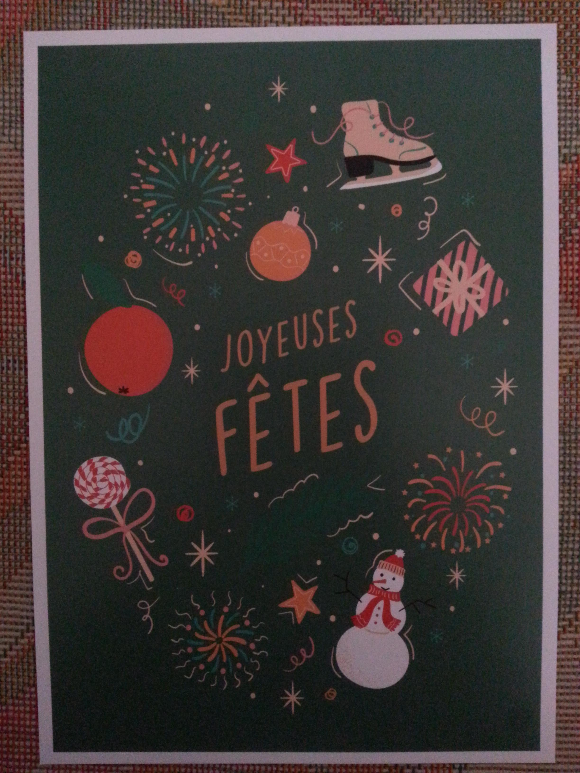 troc de troc carte " joyeuses fêtes " & son enveloppe image 0