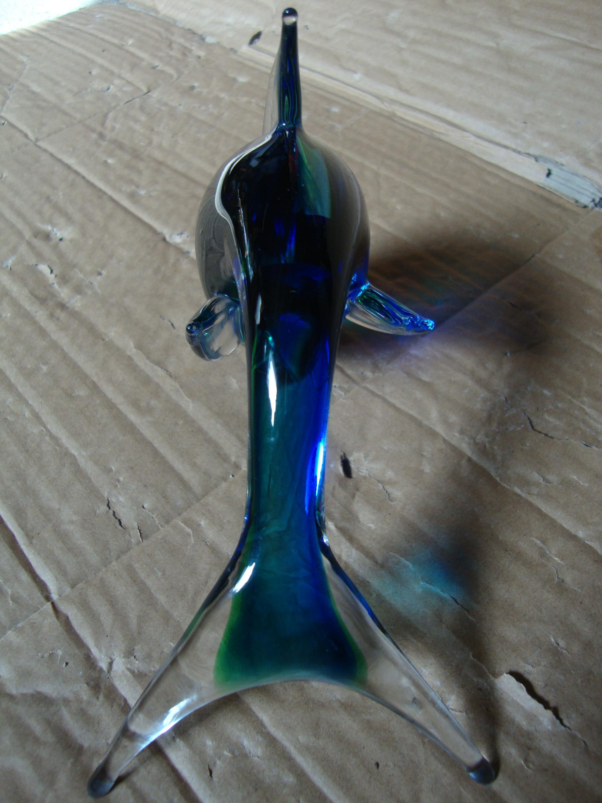 troc de troc echange ce dauphin en verre de murano. image 2