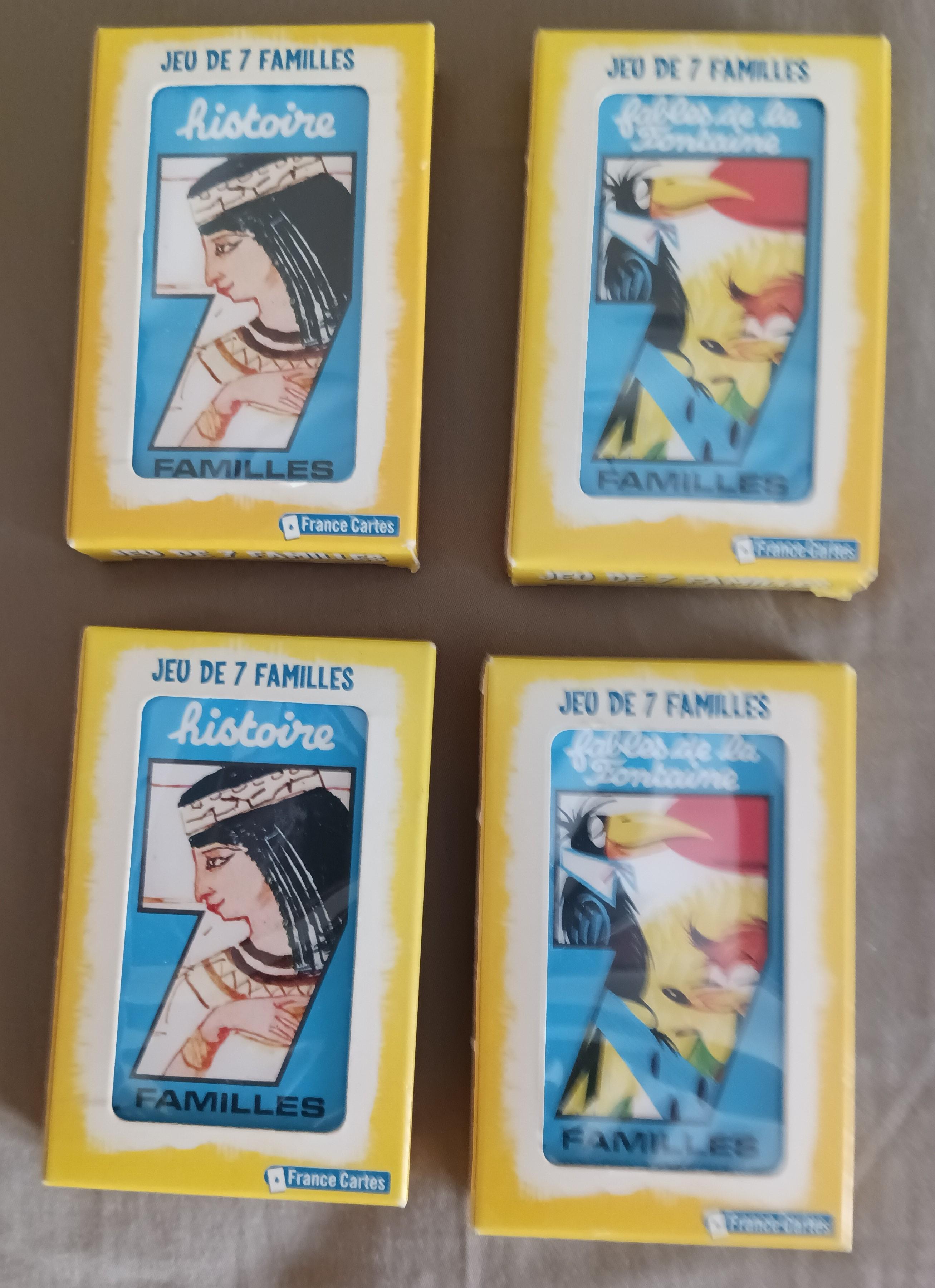 troc de troc lot de 4 jeux de cartes 7 familles neuf image 0