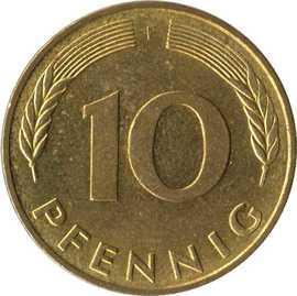 troc de troc numismatique - pièce 10 pfennig - rfa image 0