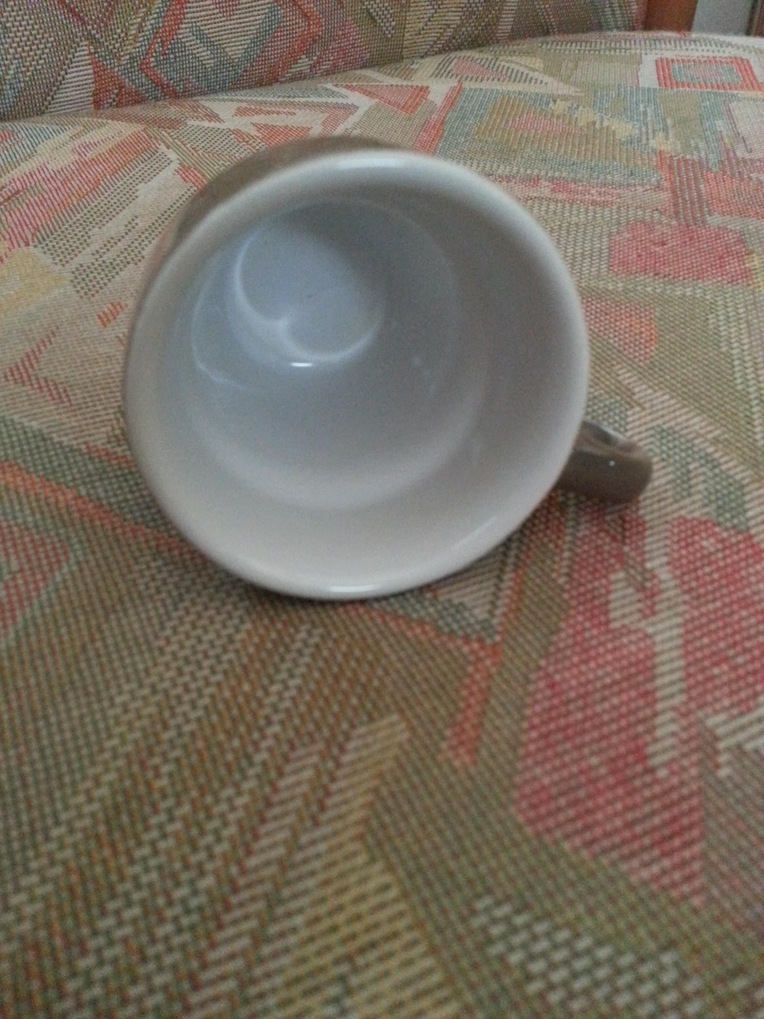troc de troc mini tasse à café en porcelaine marron / blanc image 1