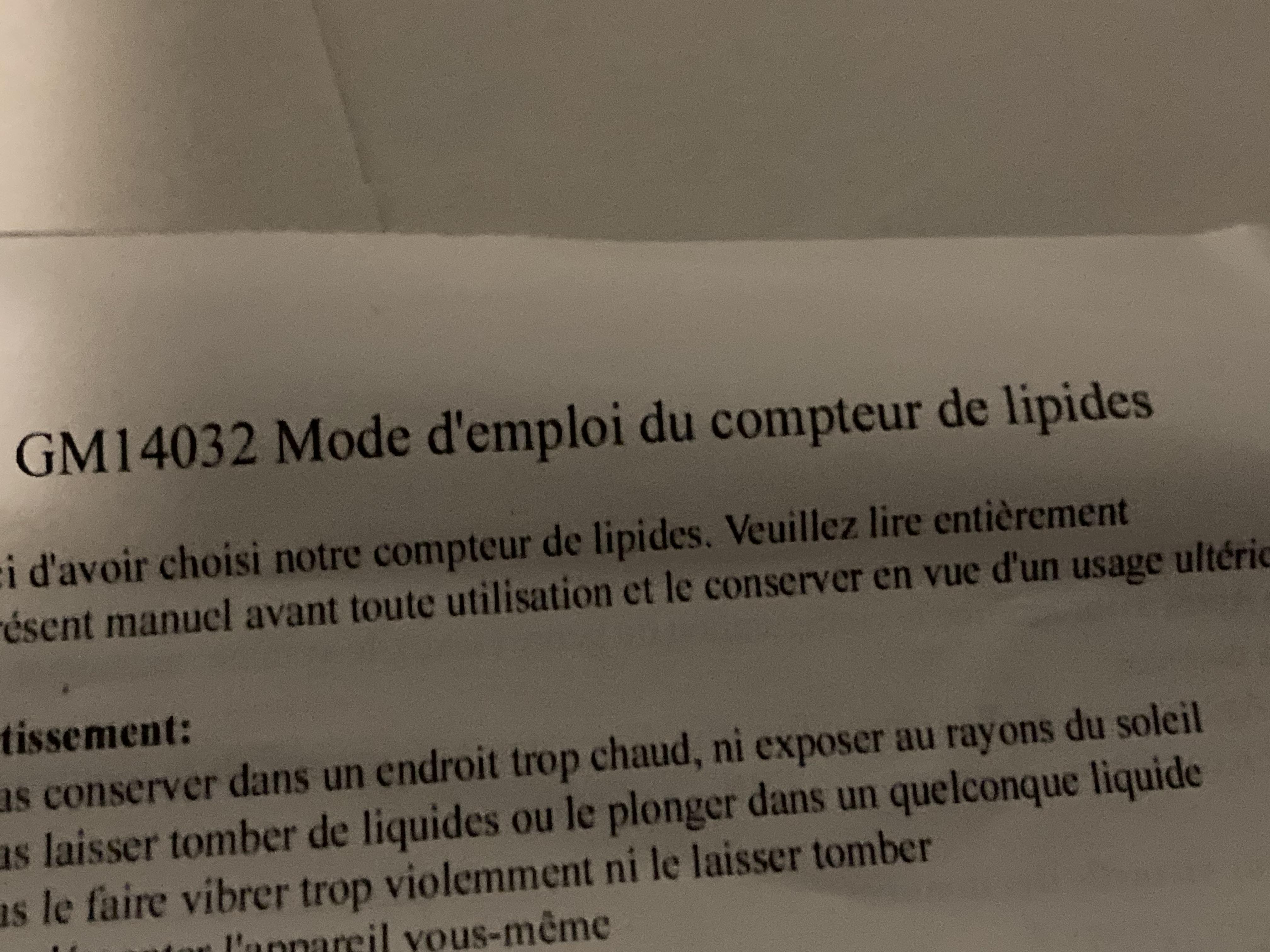 troc de troc compteur de lipides neuf image 1