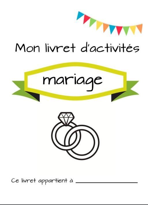 troc de troc " livret d'activités mariage " image 0