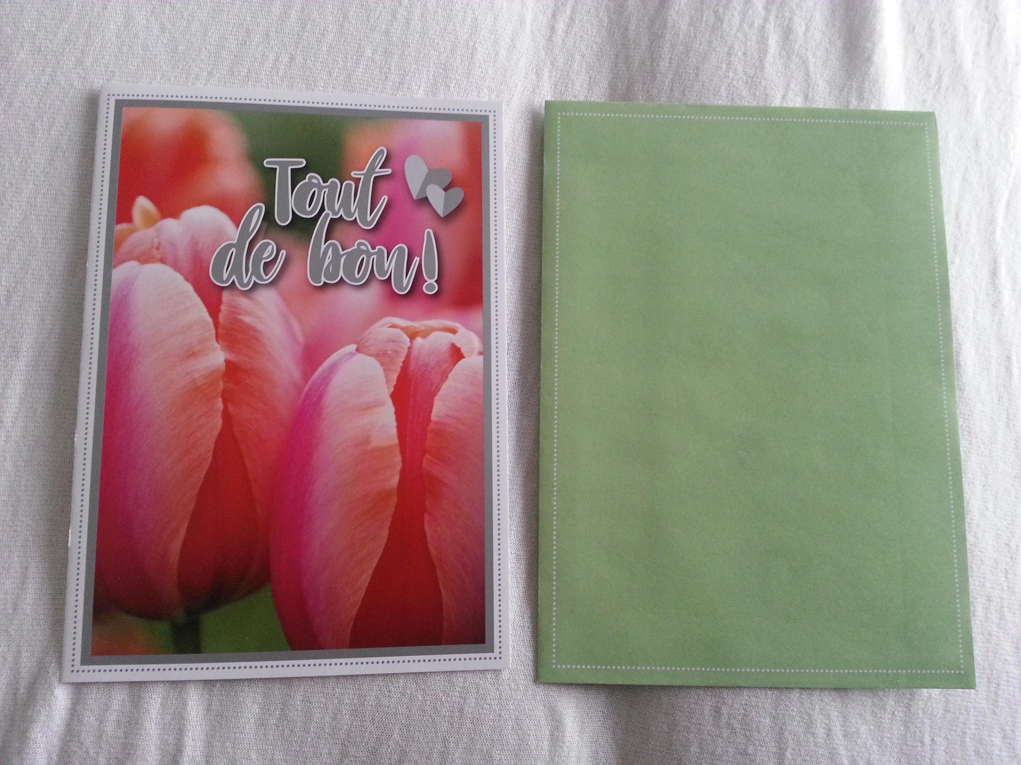 troc de troc carte tulipes tout de bon & son enveloppe image 0