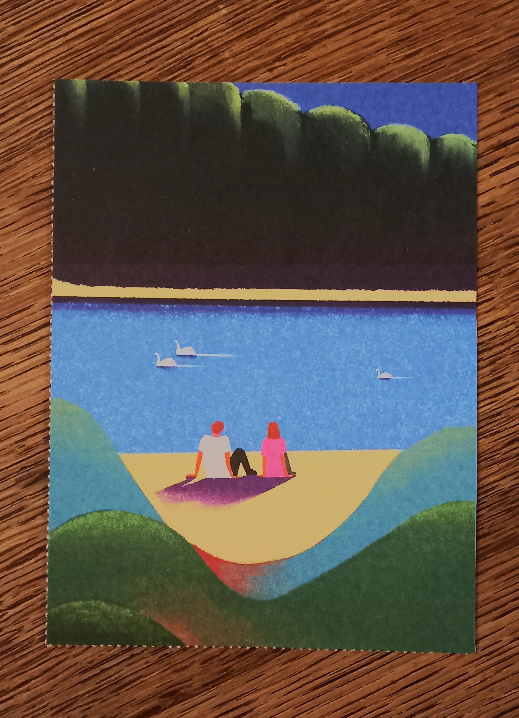 troc de troc carte postale "le lac". image 0