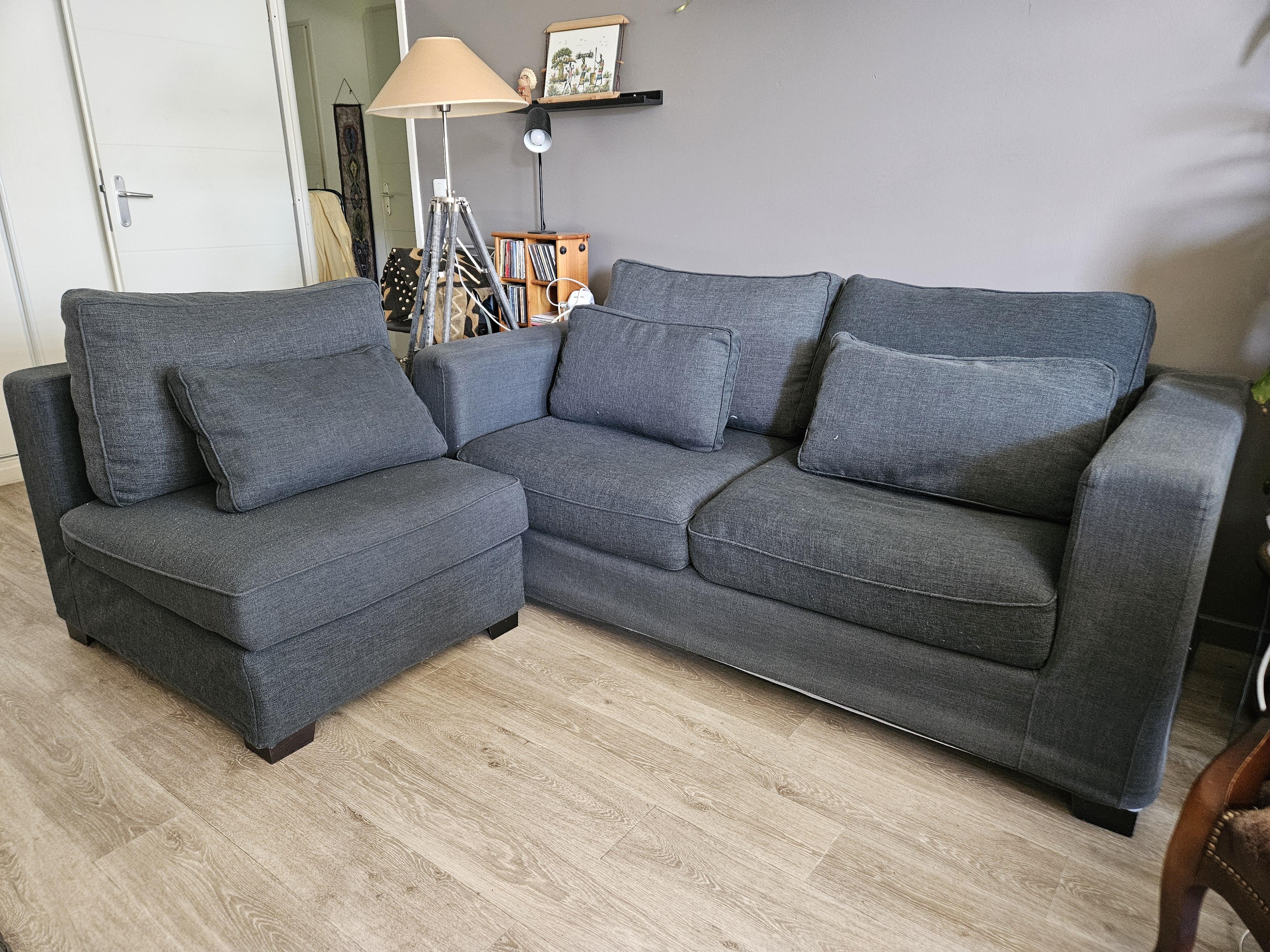 troc de troc canapé tissu + 2 fauteuils image 0