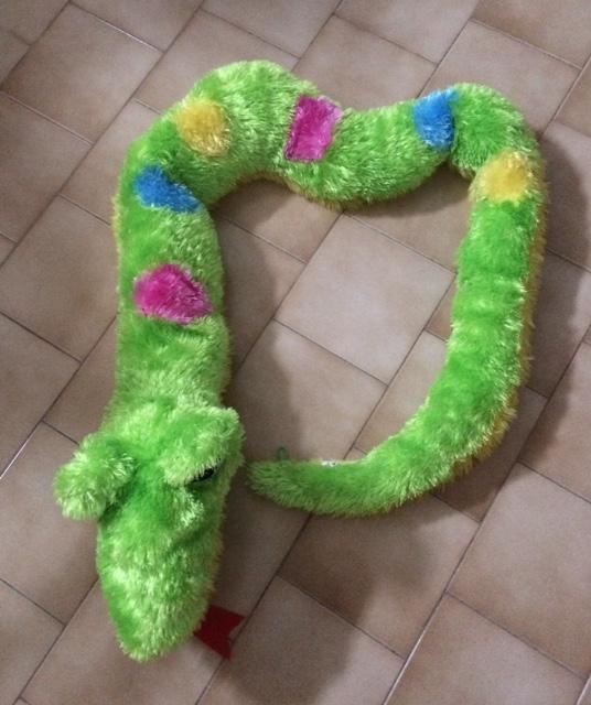 troc de troc peluche géante serpent multicolore 1m80 image 0