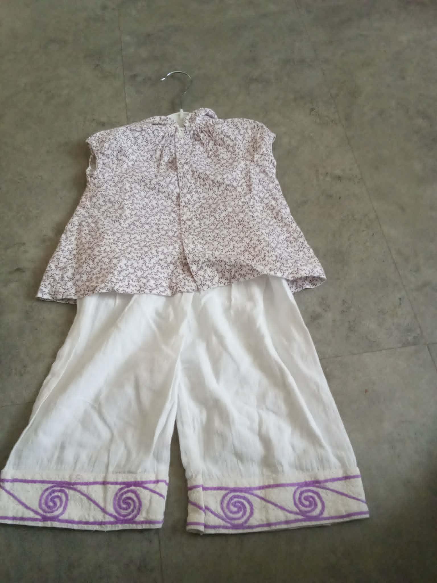 troc de troc ensembleété fille mauve et blanc image 1