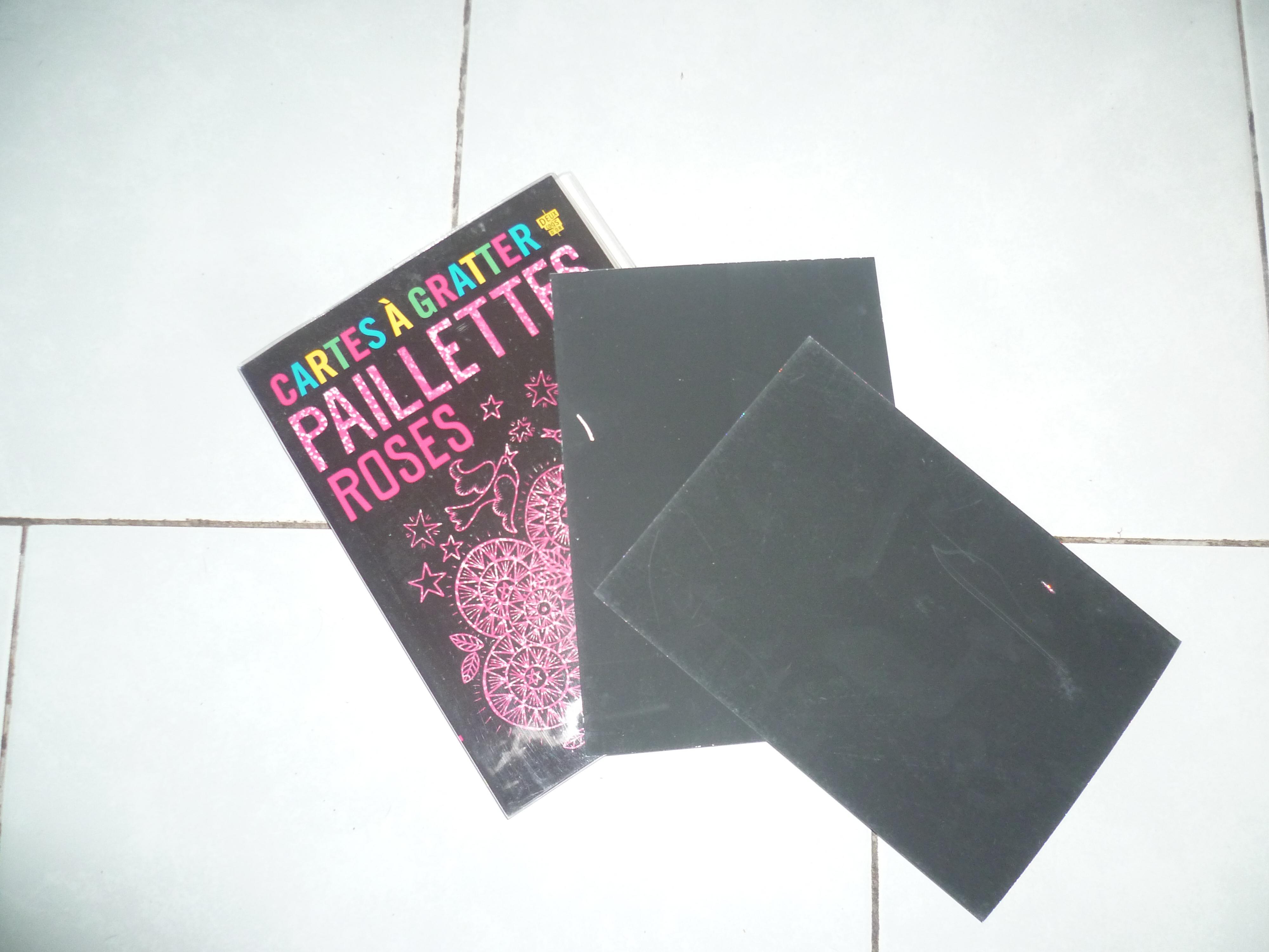 troc de troc lot de 2 cartes à gratter à paillettes roses image 0
