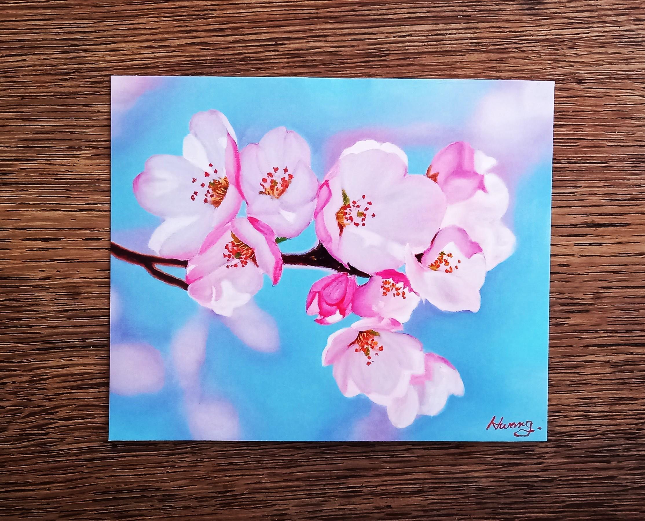troc de troc carte d'art "fleurs de cerisier". image 0
