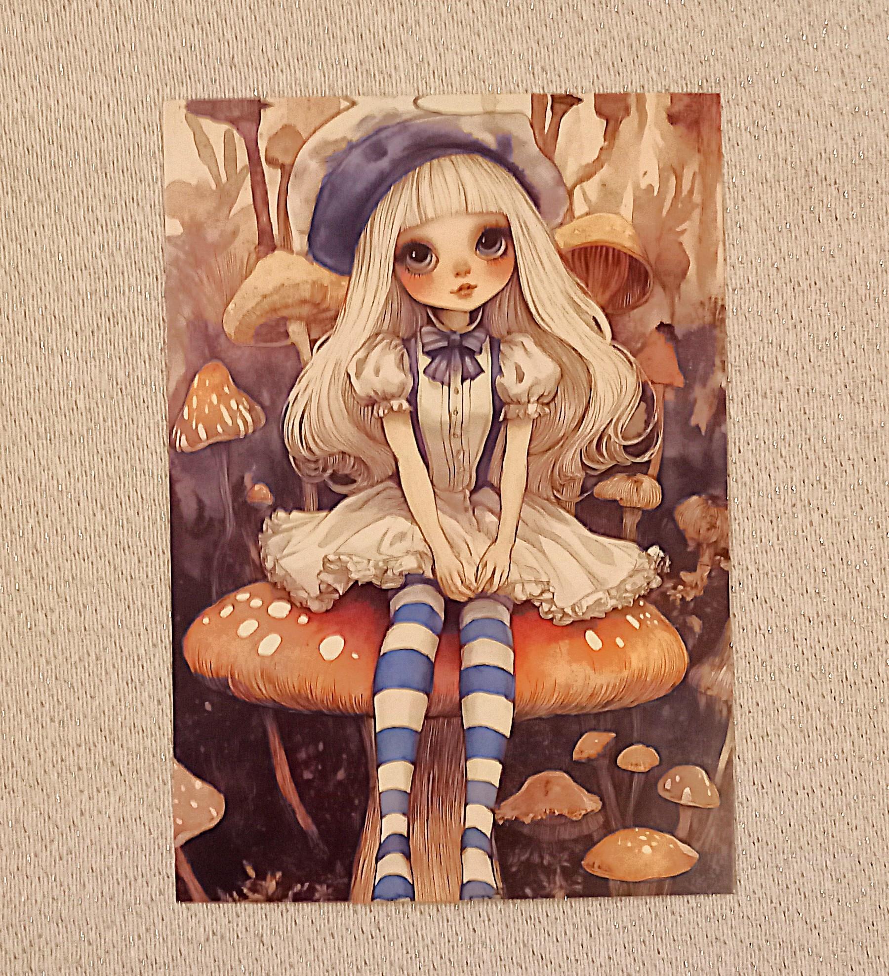 troc de troc carte postale "alice in wonderland". image 0