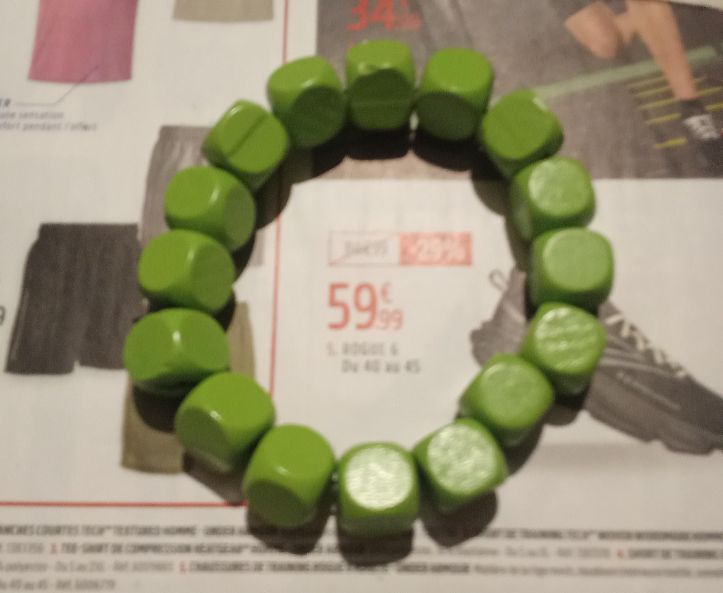 troc de troc bracelet extensible fait main en perles de bois réserver troqeuse 76 image 0