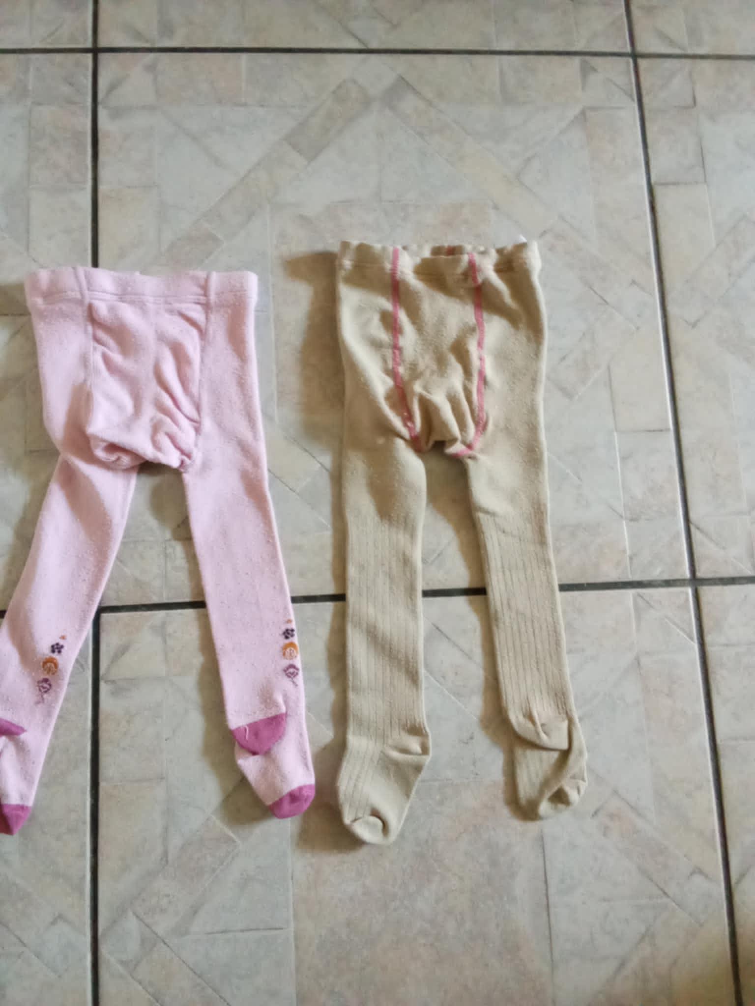 troc de troc lot de 2 collant  rose 3 mois  beige  6 mois image 1