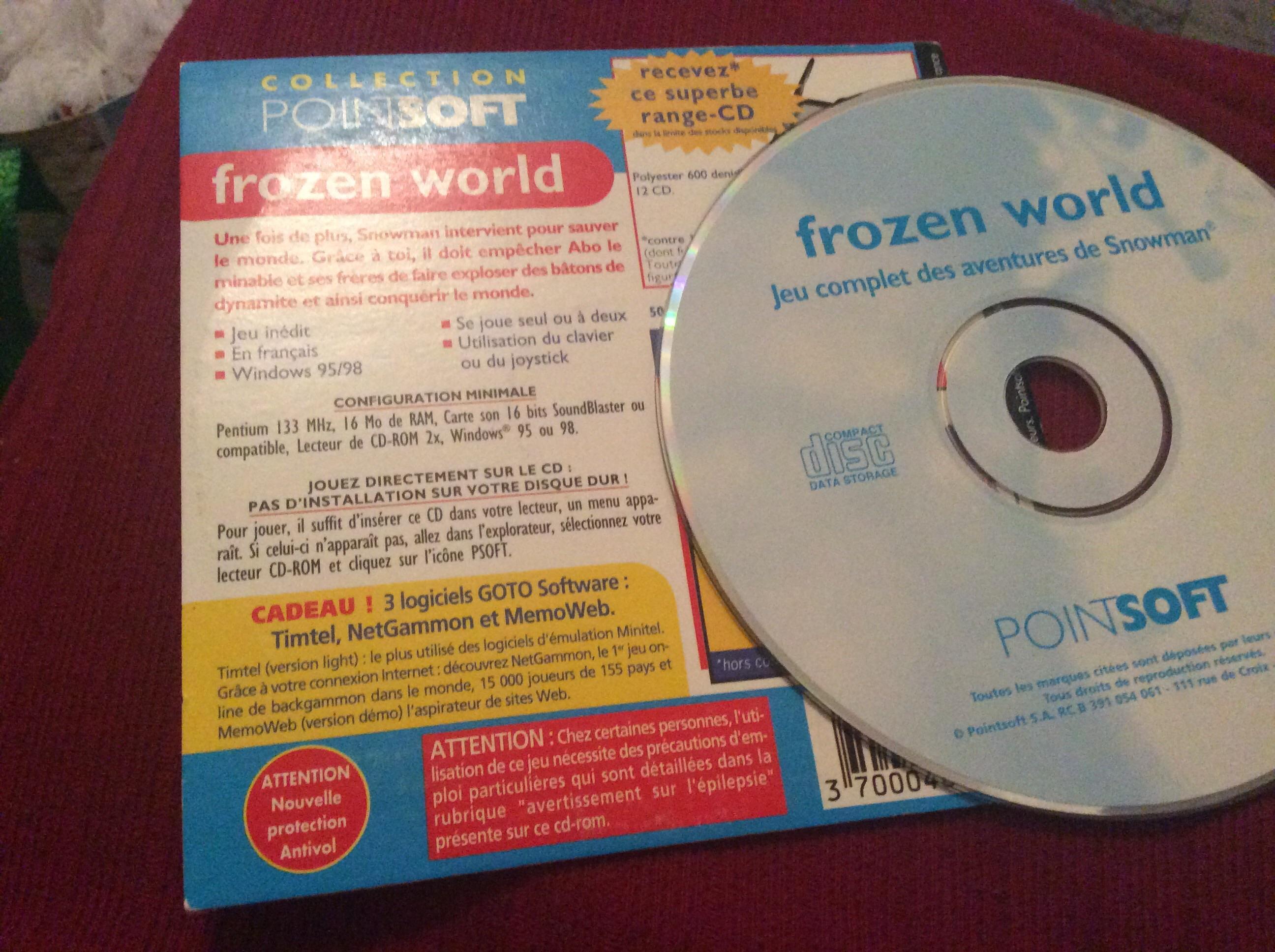 troc de troc cd-rom années 90 jeu complet  aventures de snowman frozen world image 2