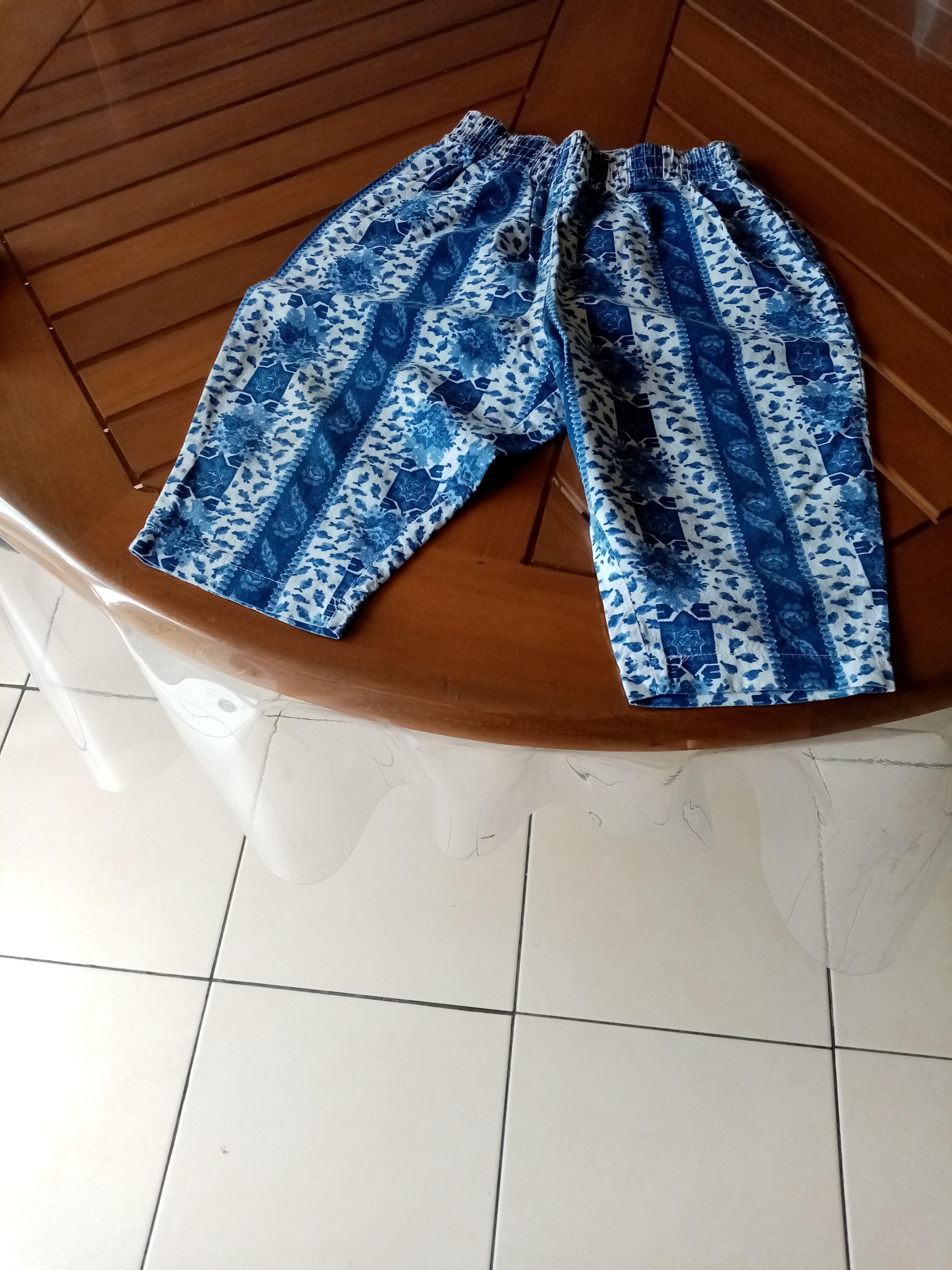 troc de troc pantalon en toile rayures bleu et blanc taille 1 an   2 noisettes image 0