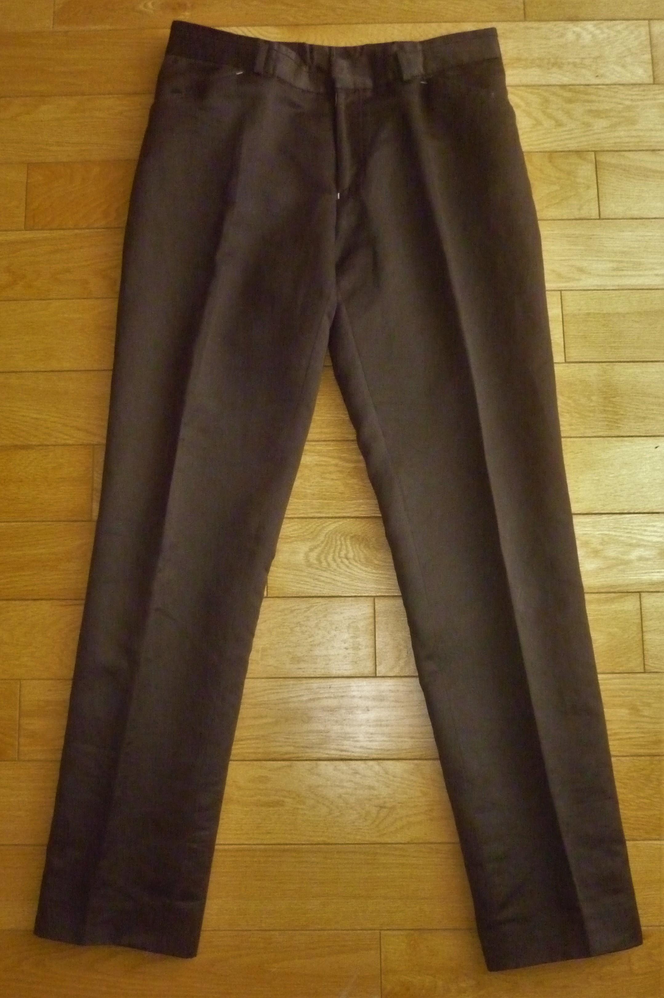 troc de troc beau costume marron lin et coton nogaret - t52 (42 pantalon) image 1