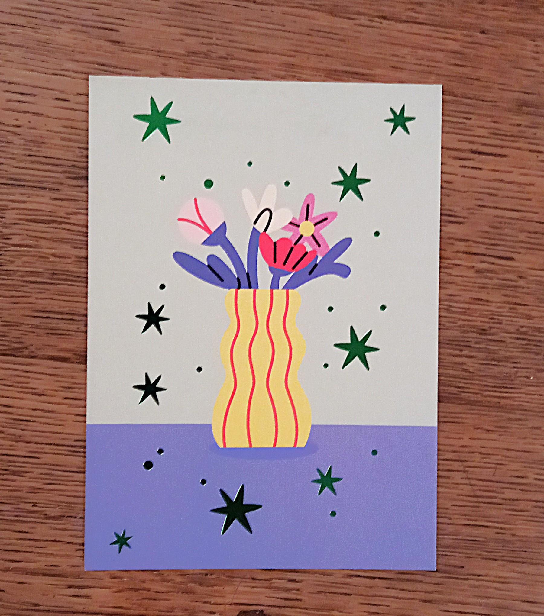 troc de troc carte postale "fleurs dans le vase". image 0