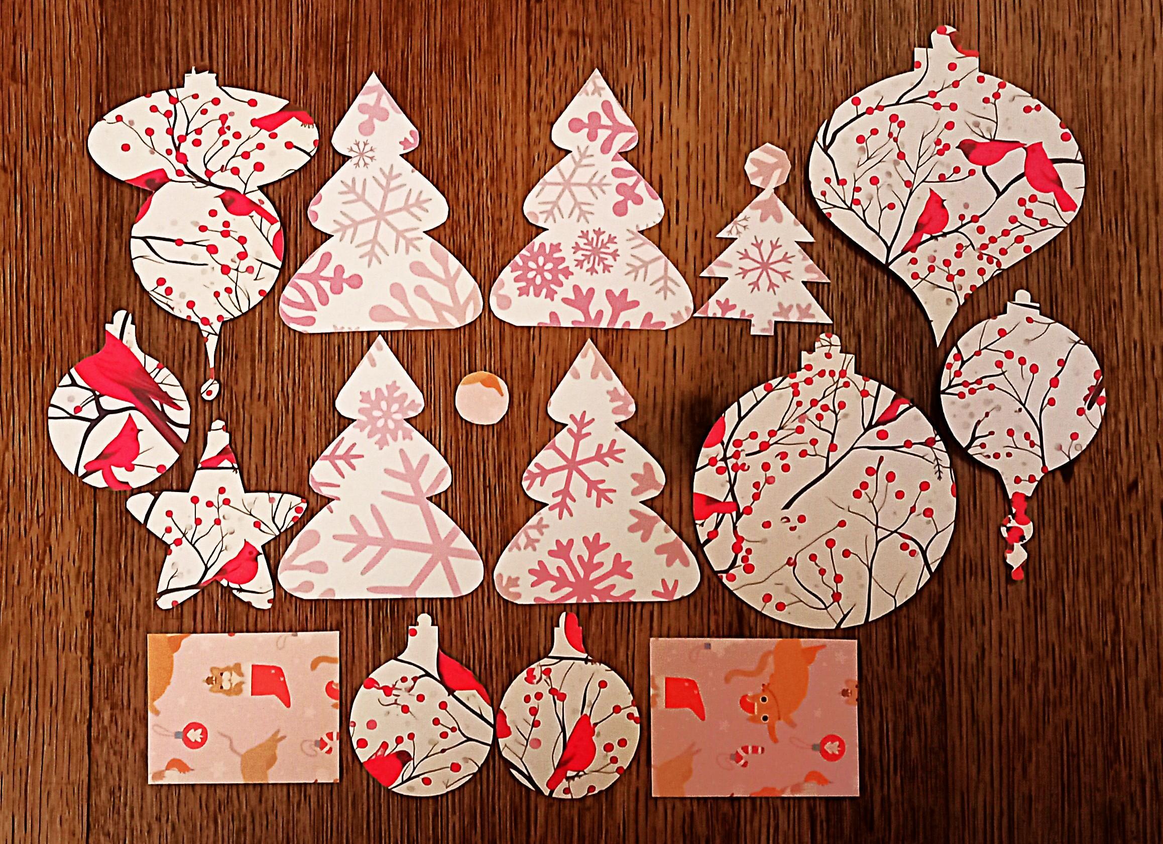 troc de troc etiquettes "sapins et boules de noël". image 1