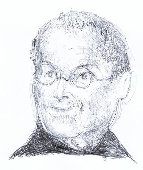 troc de troc steve jobs, portrait original au bic d'après photo image 0