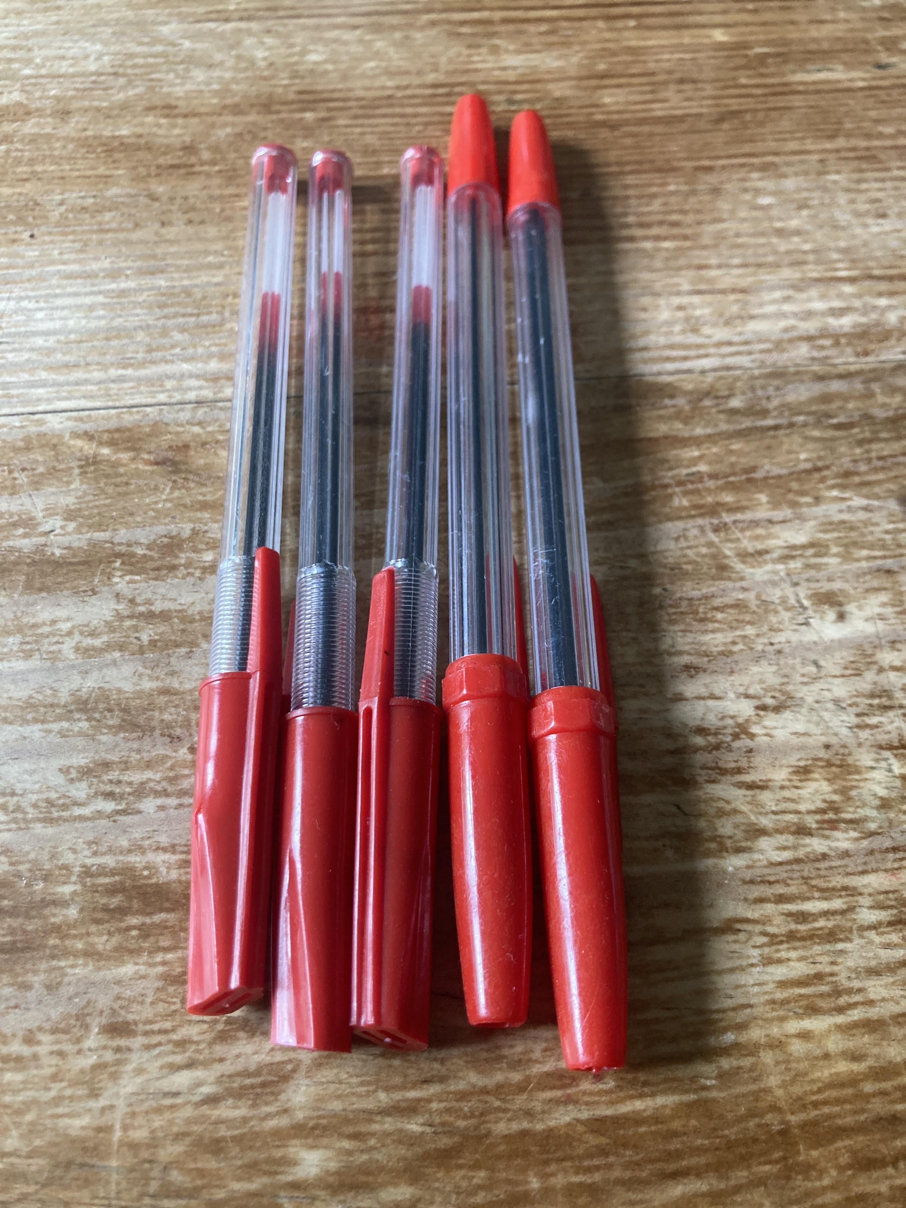 troc de troc lot de 5 stylos billes rouges image 0