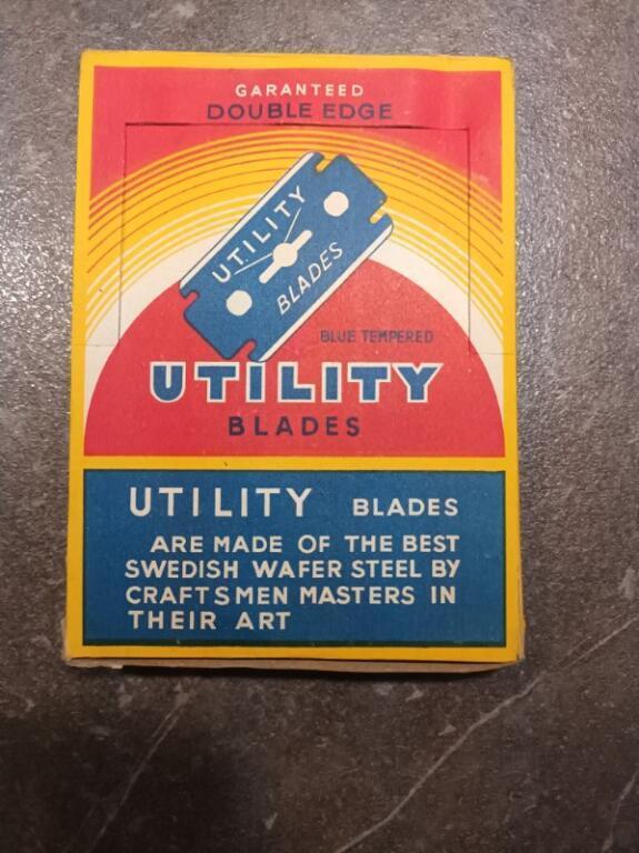 troc de troc coffret de 20 boîtes anciennes de 5 lames rasoir vintage image 0