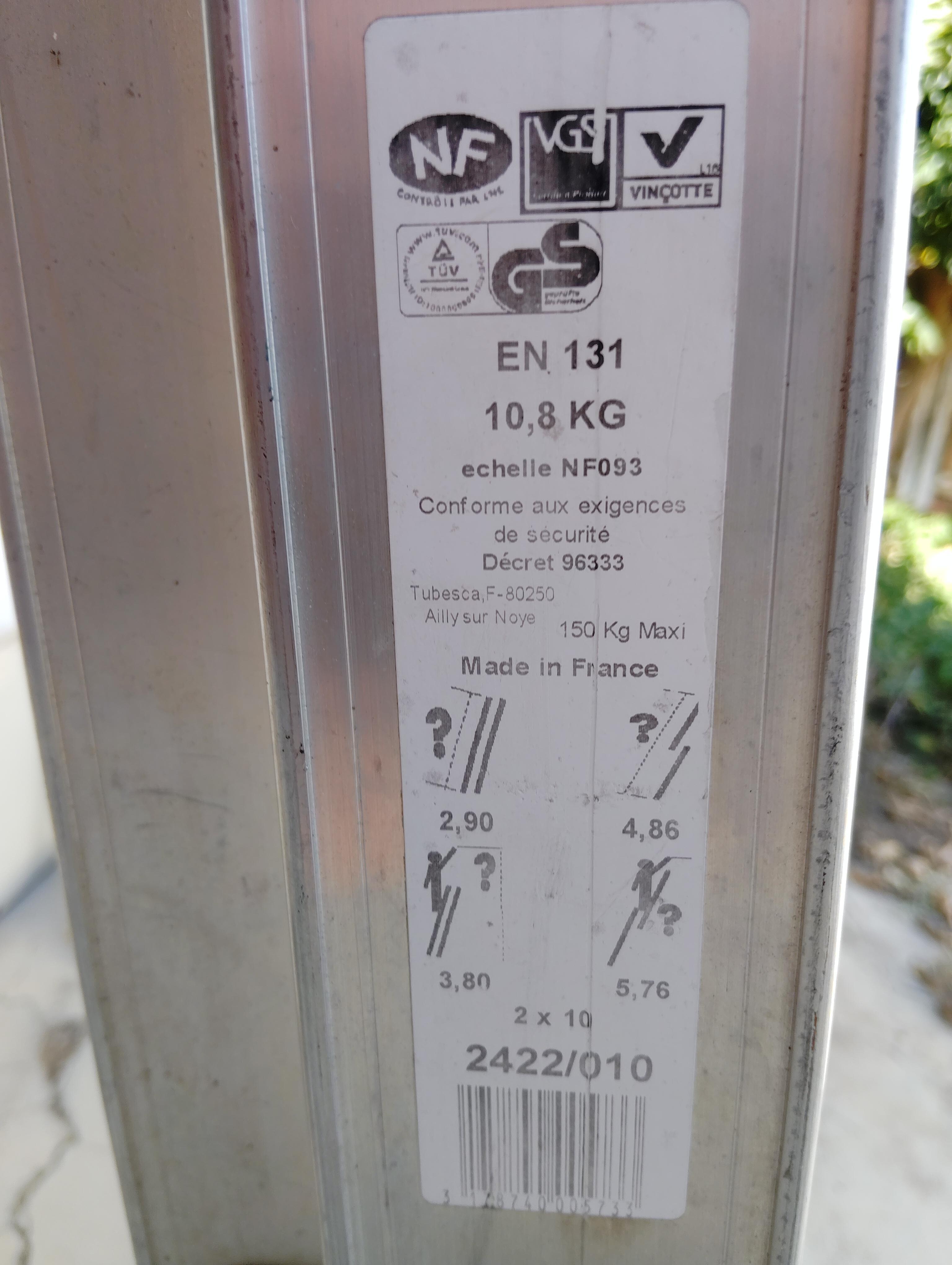 troc de troc Échelle 2 plans à coulisse (sans parachute) image 1