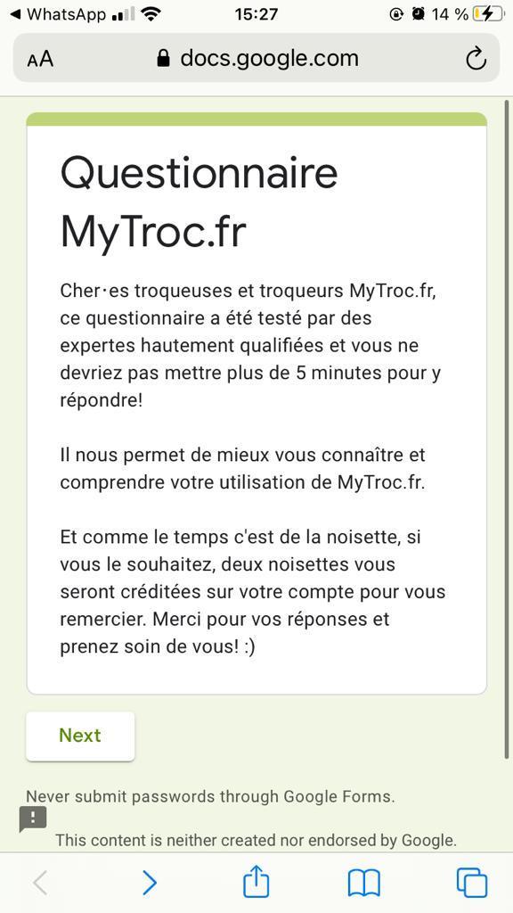 troc de troc questionnaire image 0