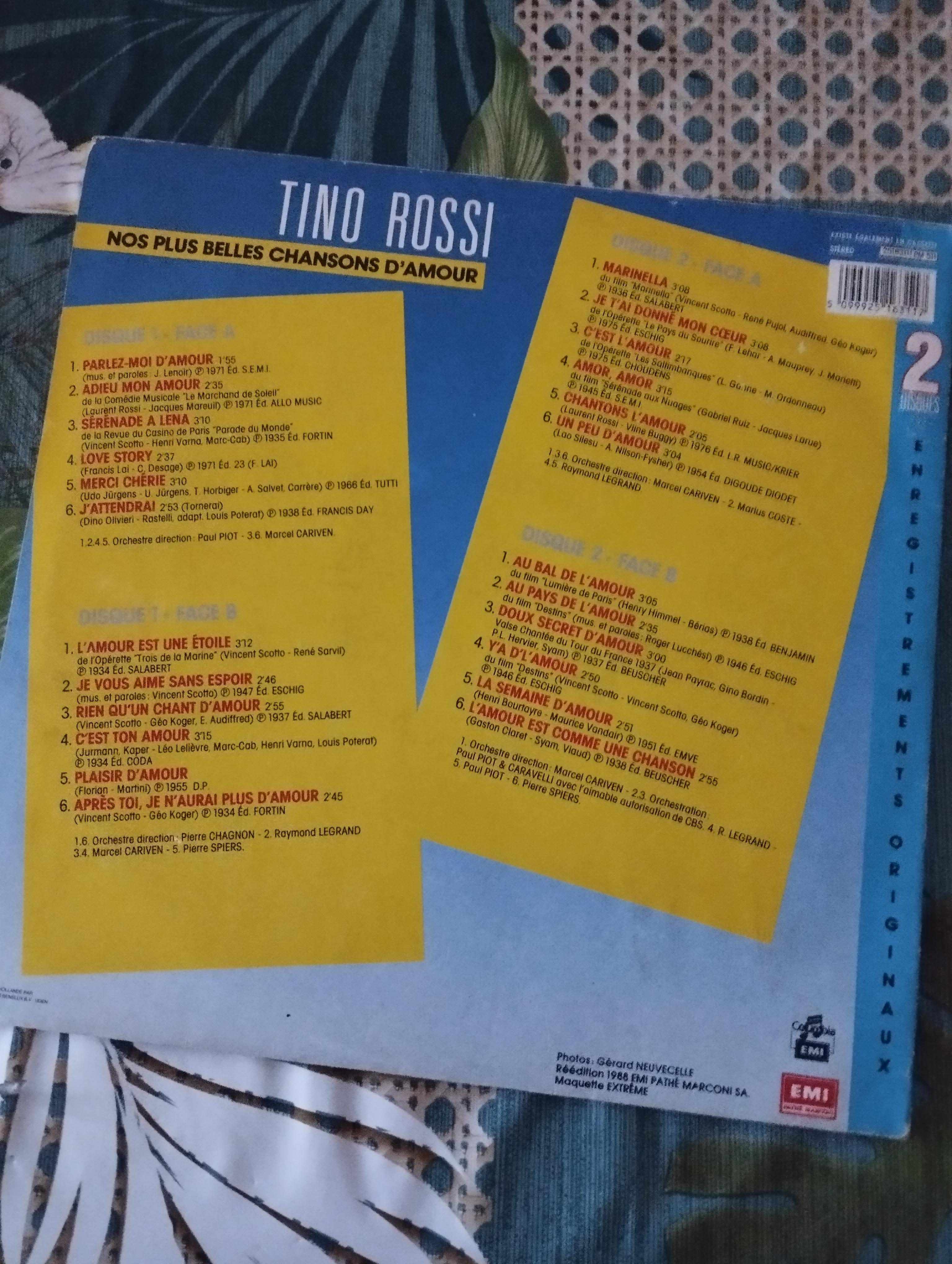 troc de troc disque vinyle 33t tino rossi - nos plus belles chansons d'amour image 2