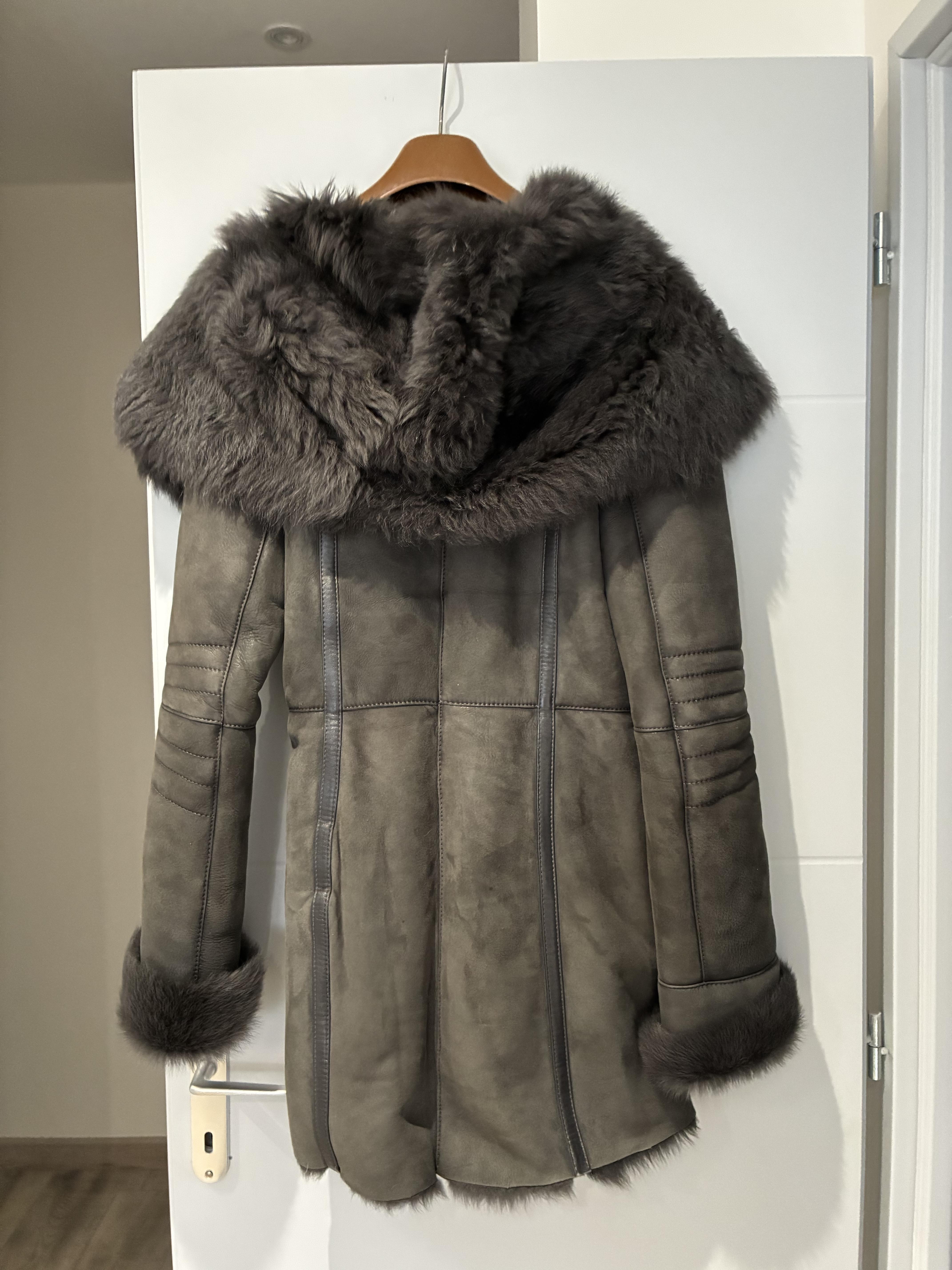 troc de troc manteau cuir gris image 1