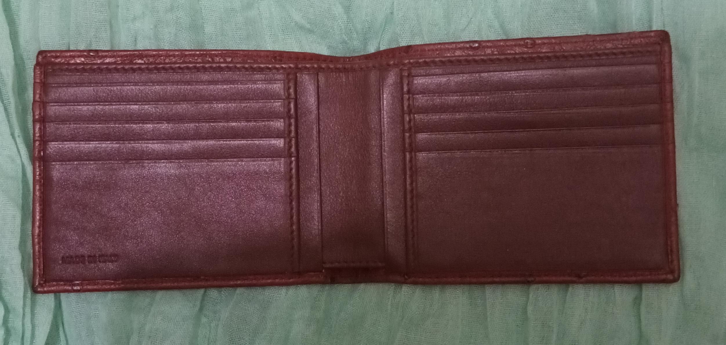 troc de troc joli porte-cartes en cuir d'autruche image 1