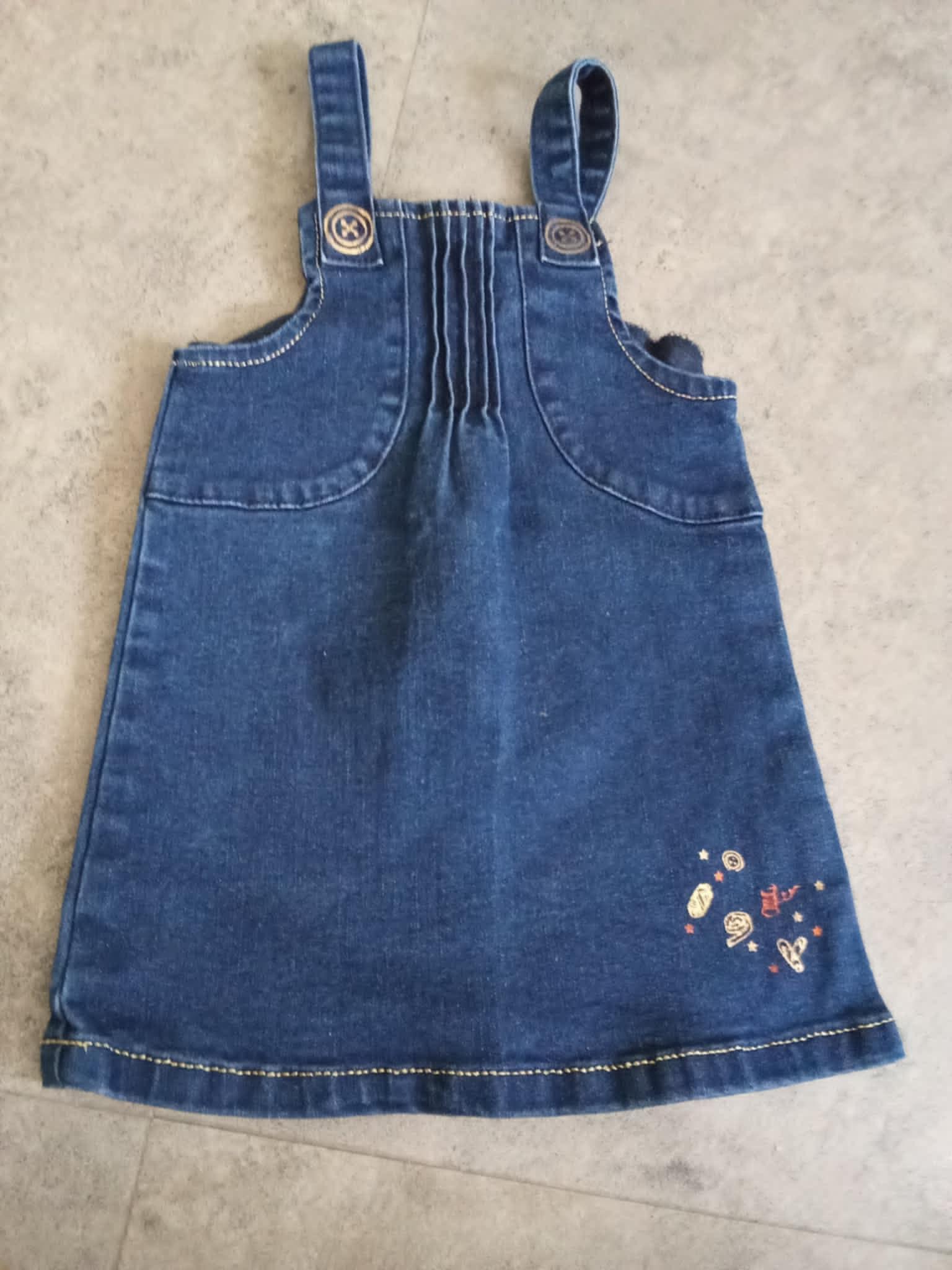 troc de troc robe neuf  3 mois en jeans  petite fleur fantaisie image 0