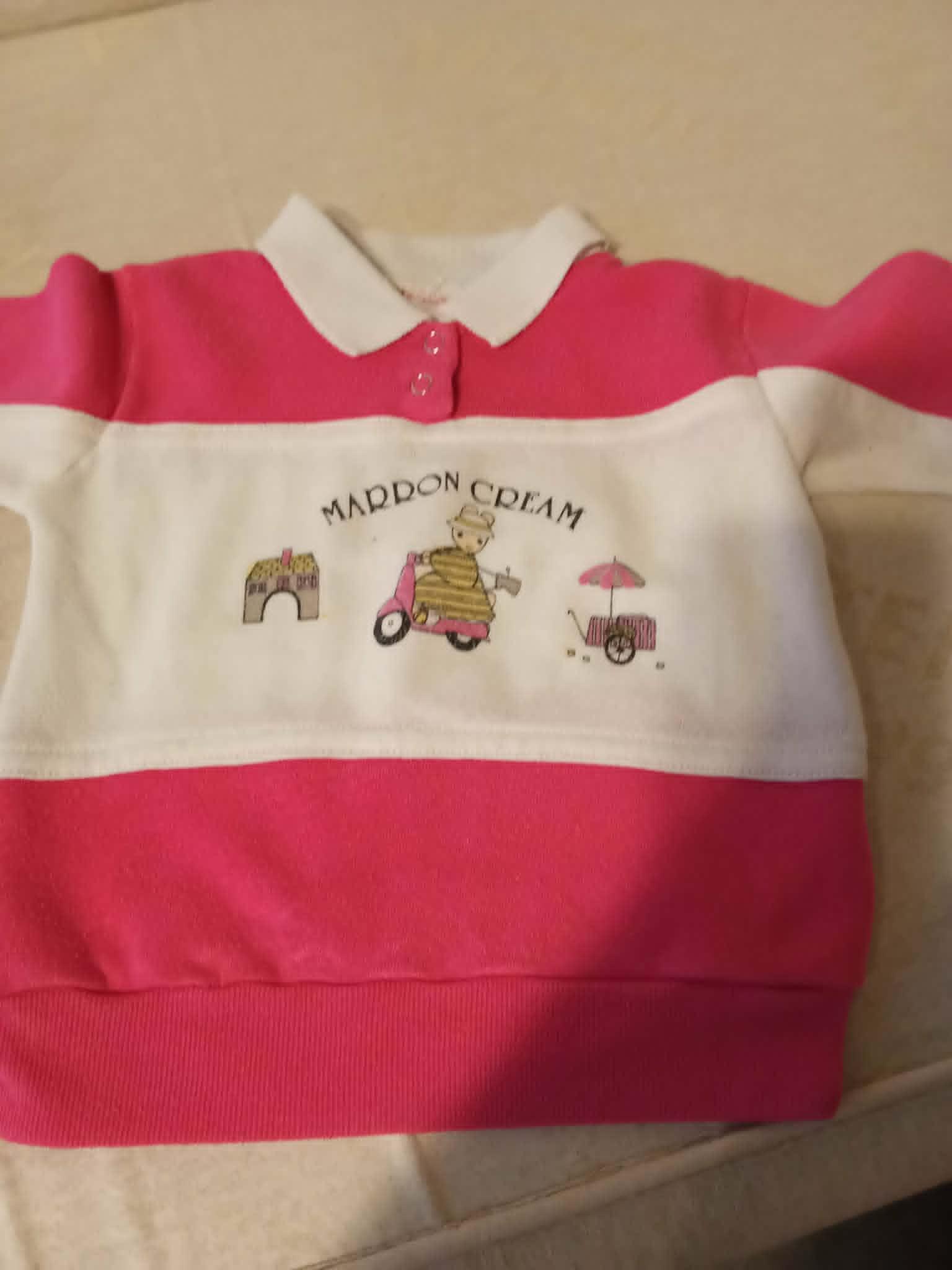troc de troc sweat 1 an blanc et rose image 0