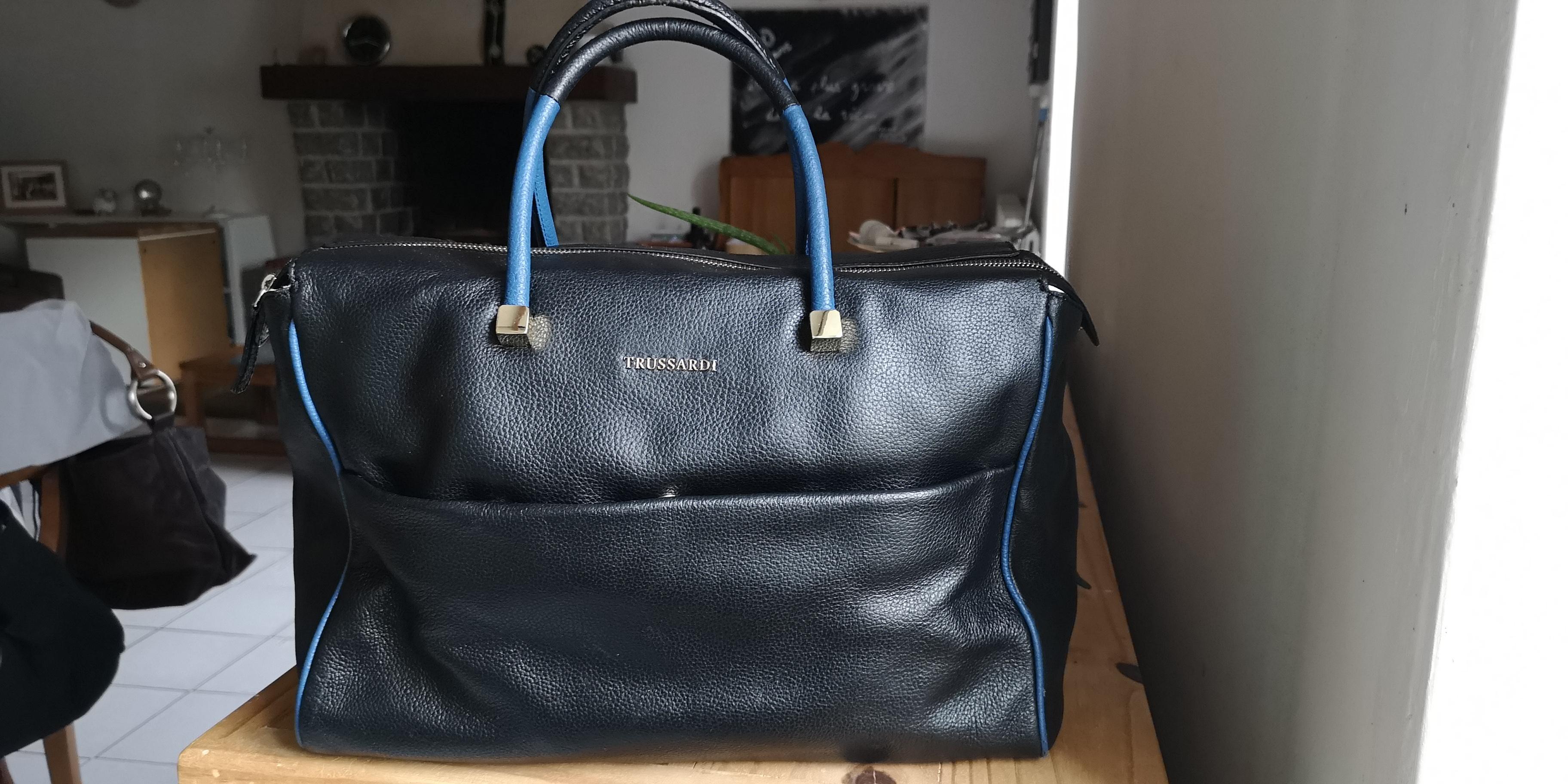 troc de troc sac porté main bleu trussardi image 0