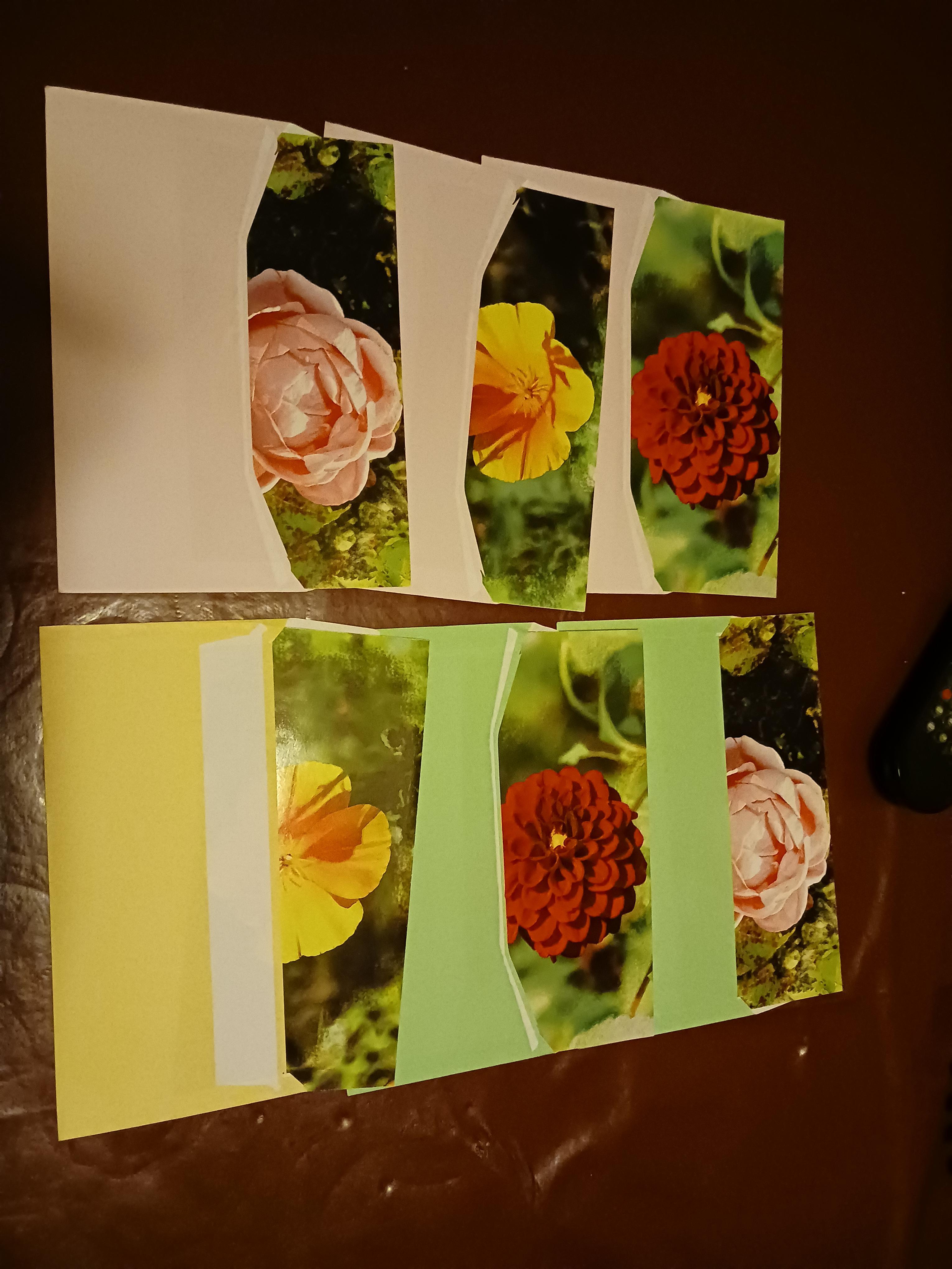 troc de troc lot de 5 cartes fleurs avec enveloppe image 0