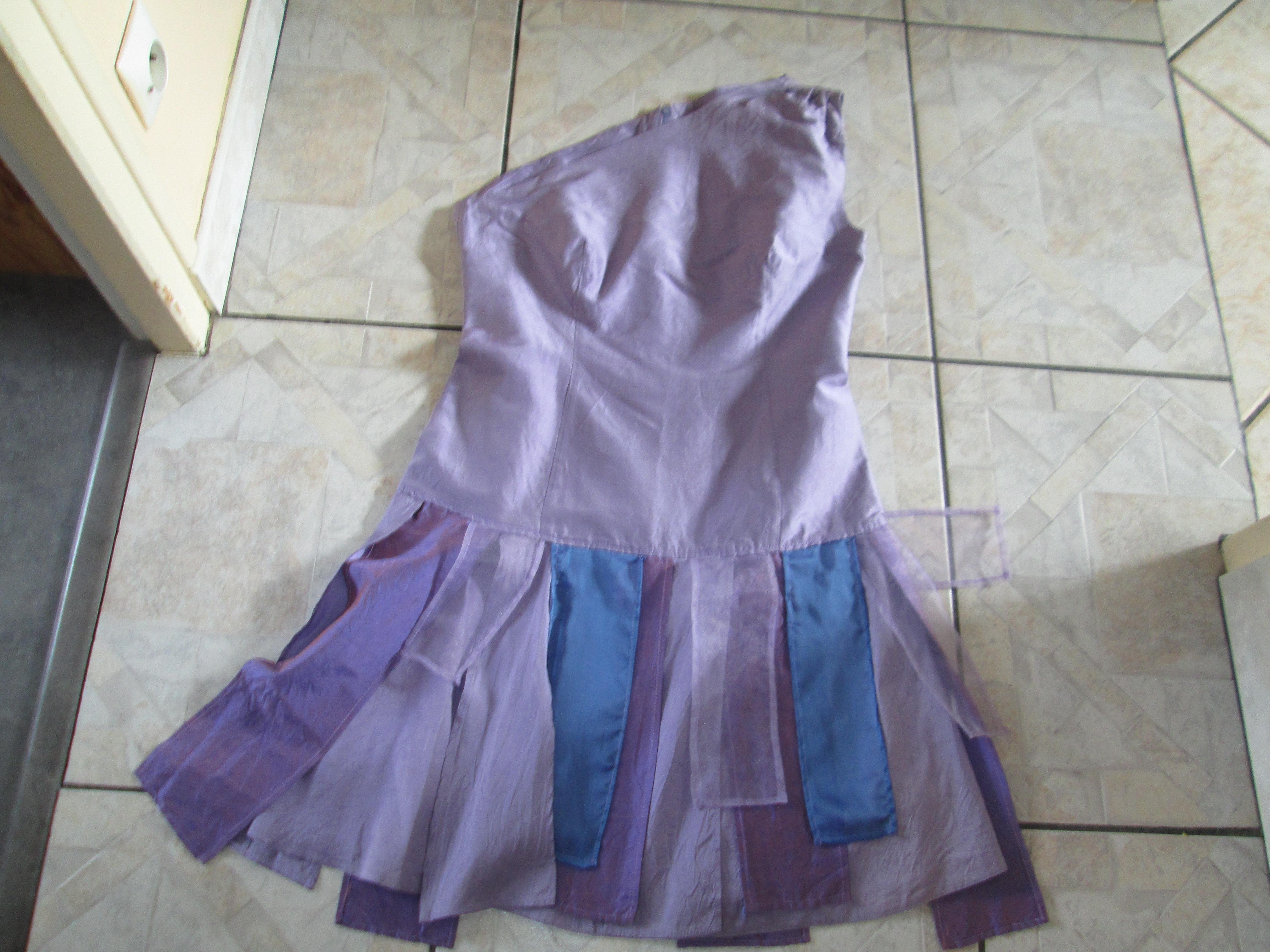 troc de troc robe en soie creation unique taille 40/42 avec son bolero image 0
