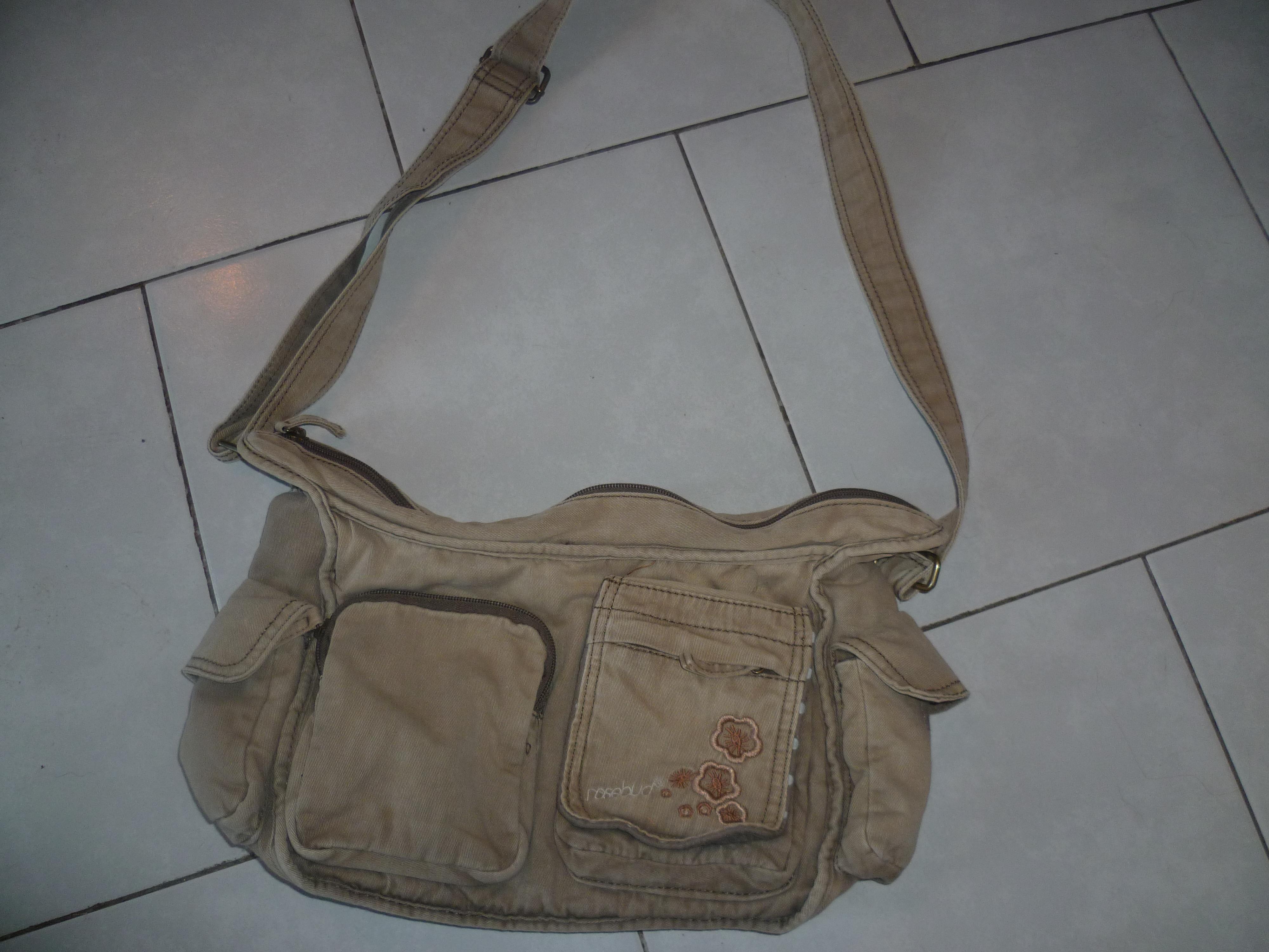 troc de troc sac à mains toile kaki image 0