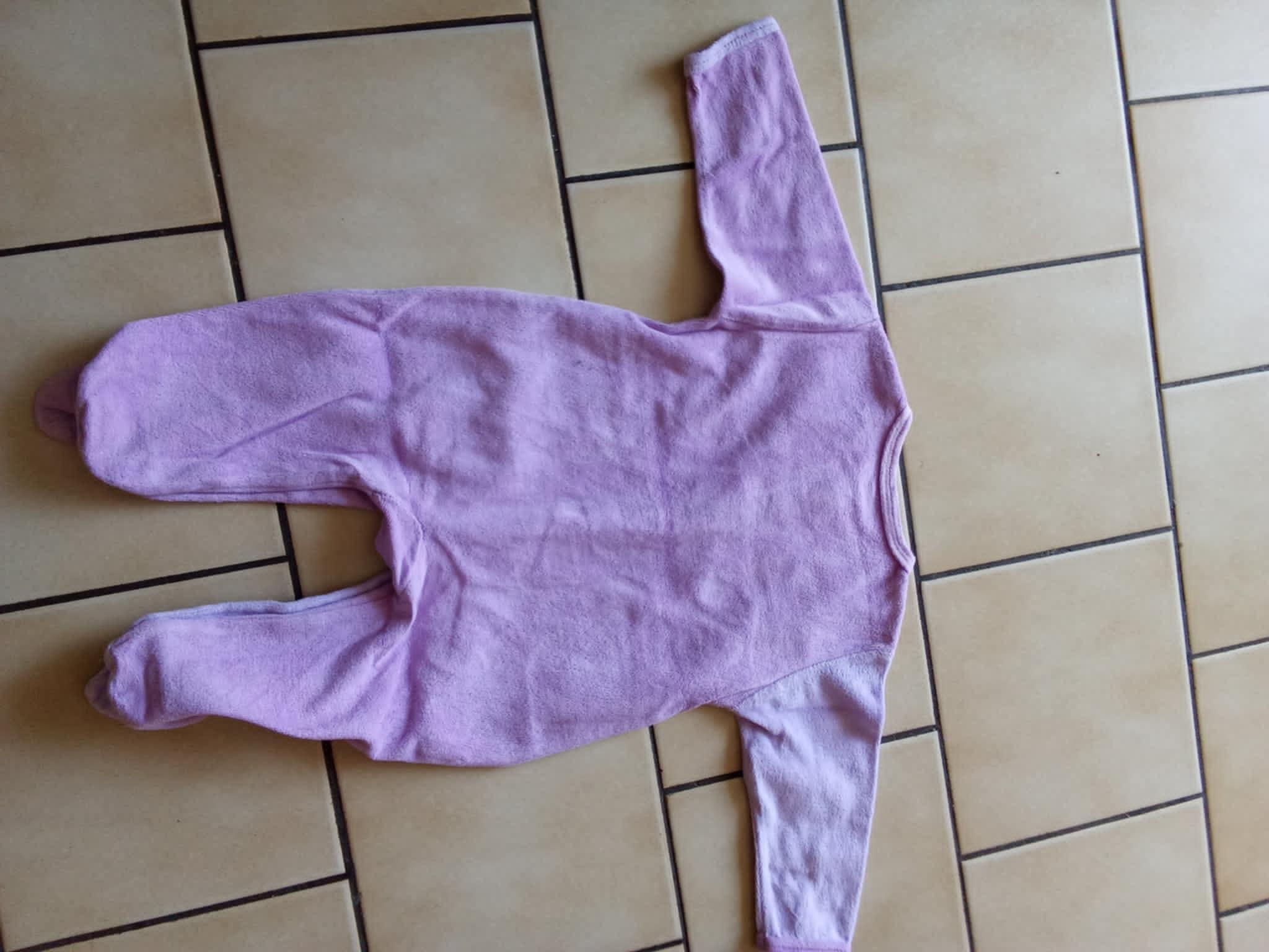 troc de troc un pyjama 6 mois mauve clair 100% trop mignonne image 1